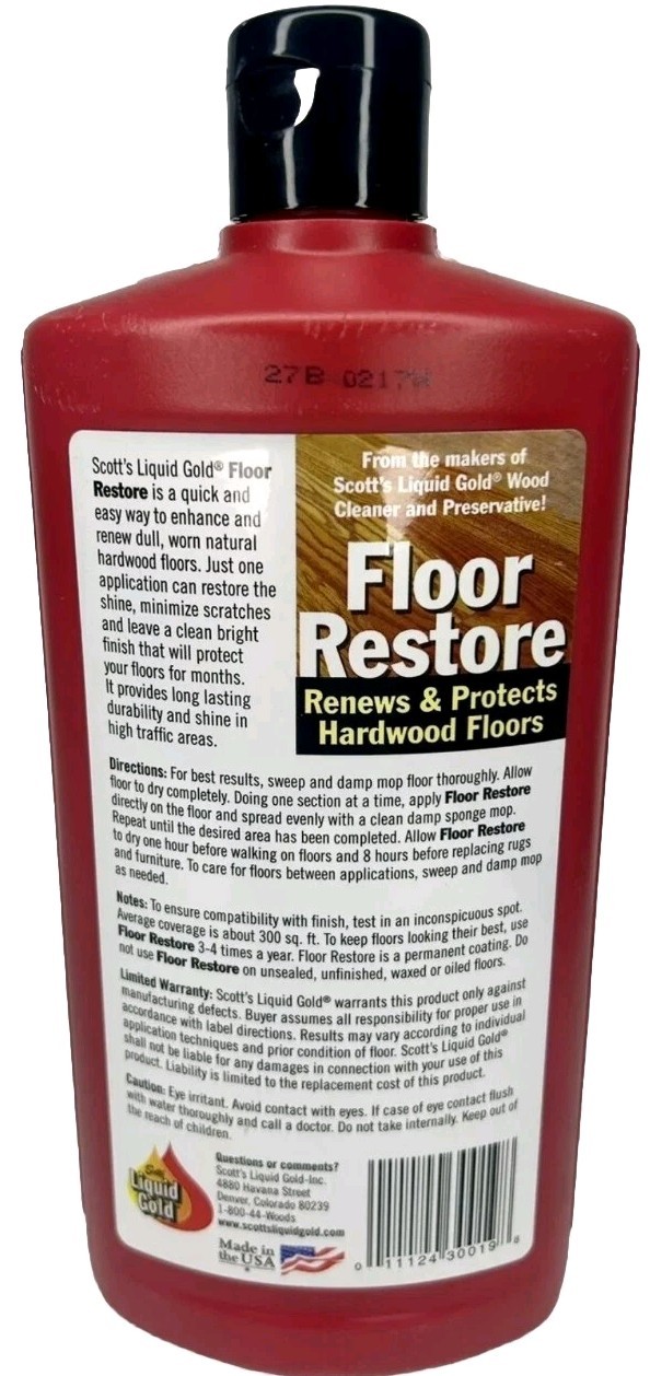New Scott’s Liquid Gold Restore Renews & Protects Hardwood Floors Quick & Easy