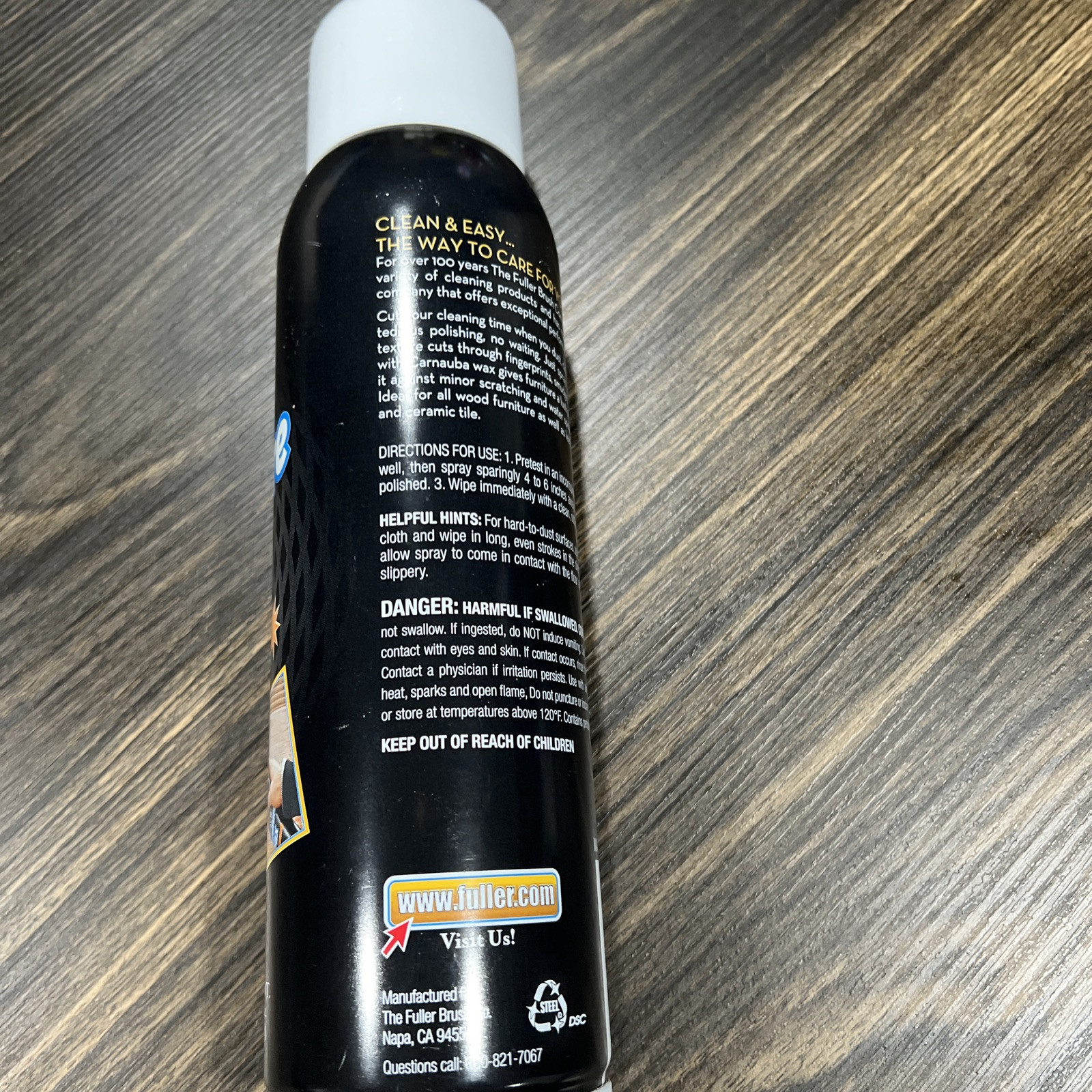 Lemon D.C.W. Furniture Wax – Dust, Clean & Wax in One Spray – 18 Oz. USED