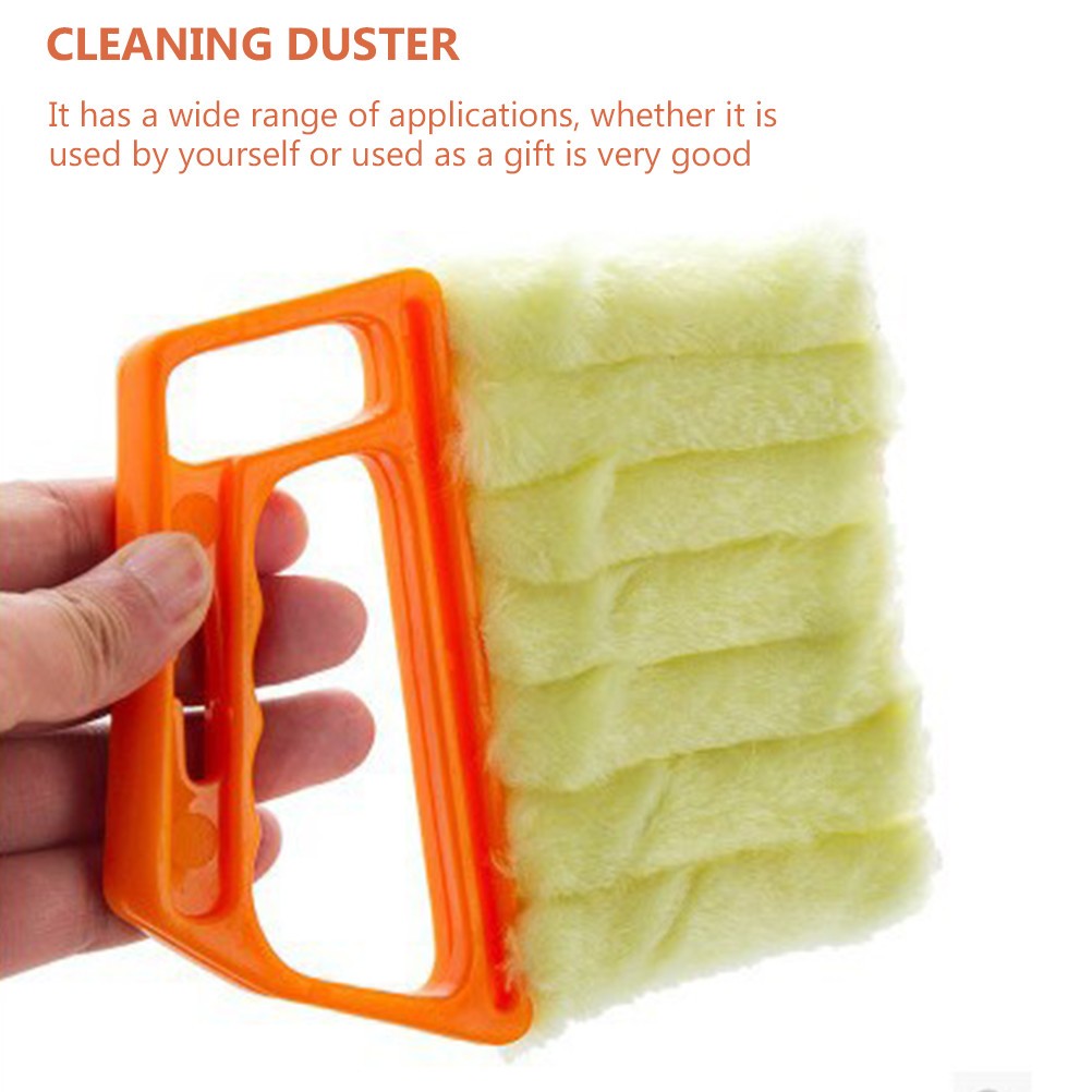 Cleaning Brush Orange 7 Tooth Handheld Pulley Blinds Window Shutter Duster Tool