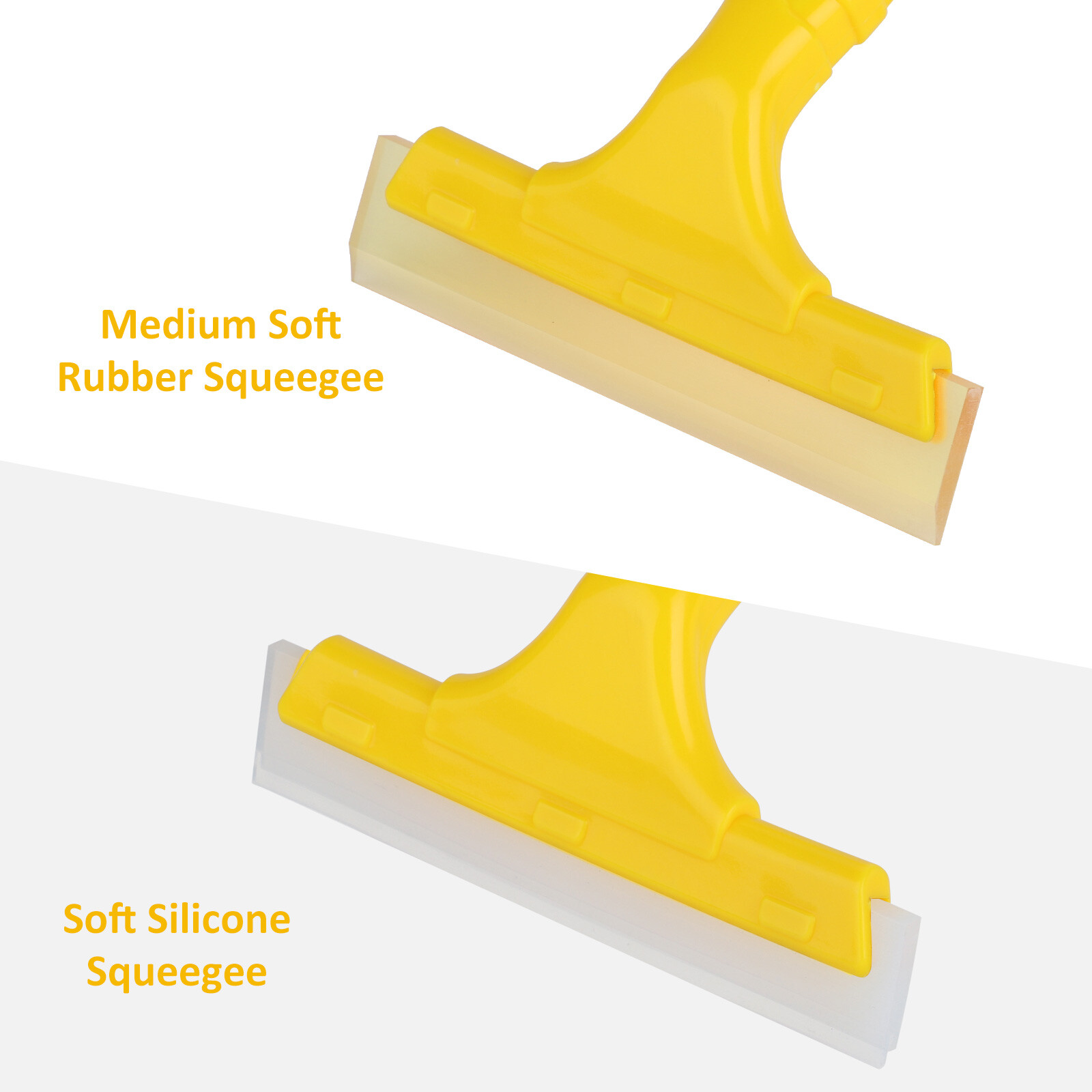 2X Window Squeegee Shower Cleaner Car Home Glass Wash Water Wiper Silicone Blade
