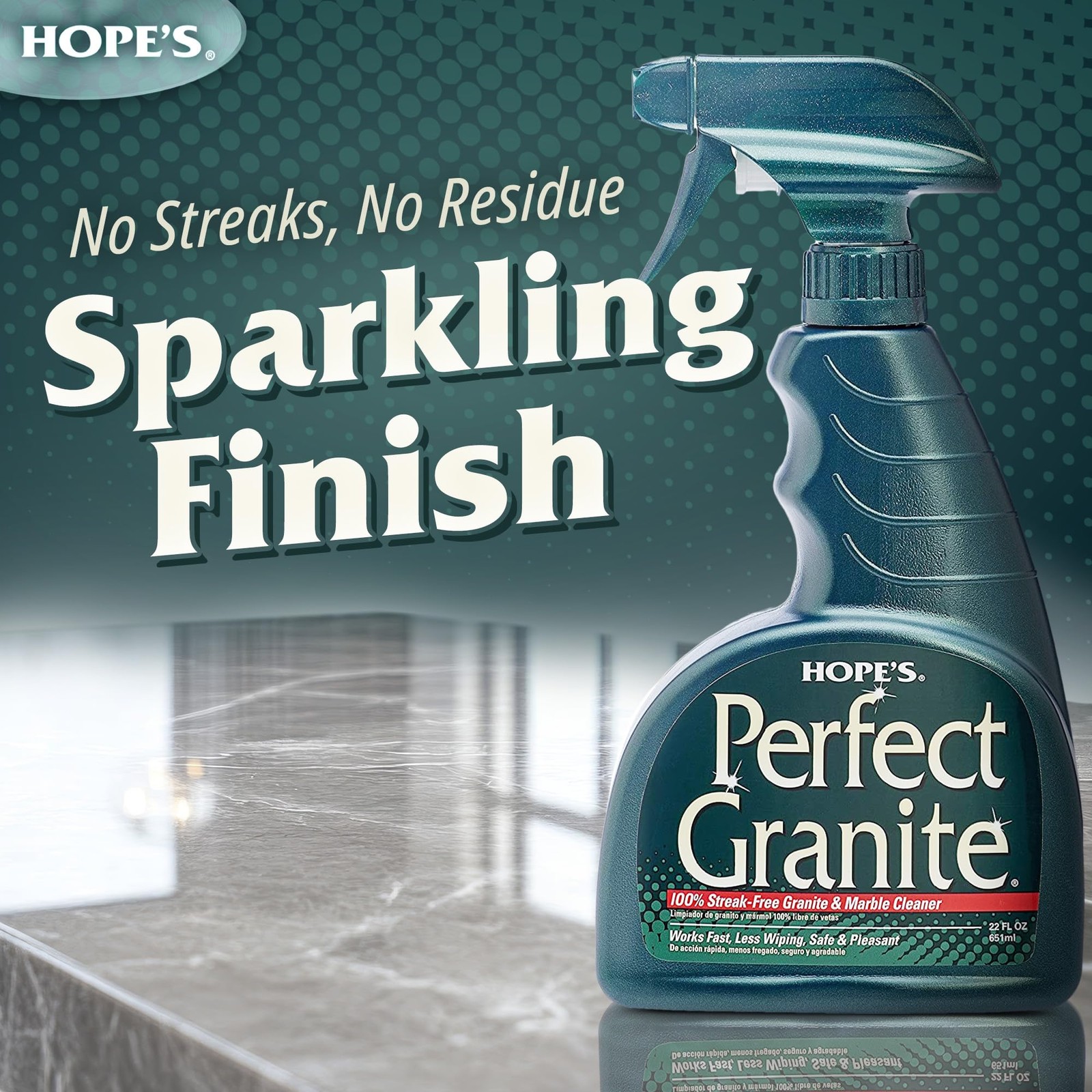HOPE’S Perfect Granite & Marble Countertop Cleaner Refill, Stain Remover and …
