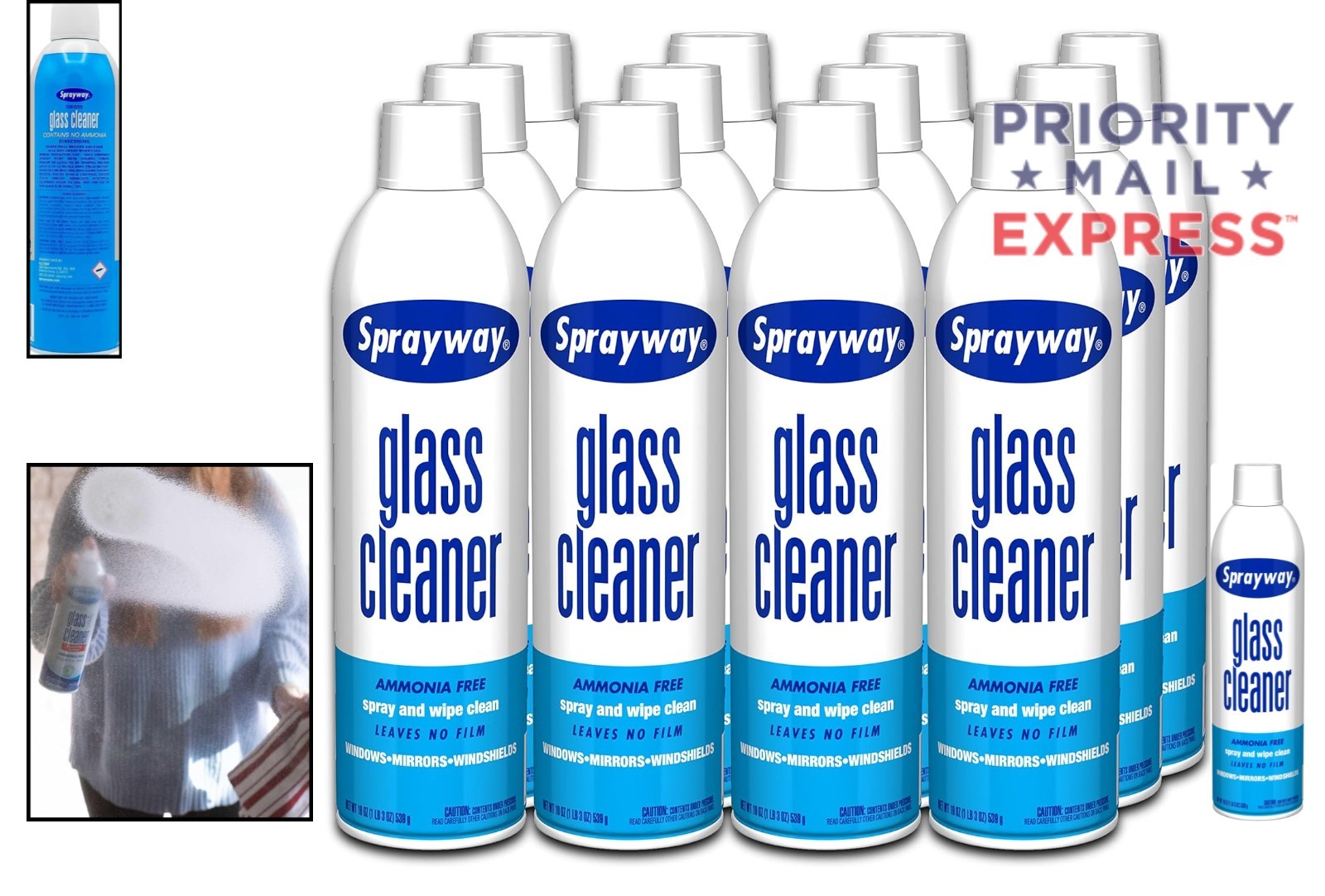 SprayWay SW050-12 Glass Cleaner 19 oz Pack of 12 Cleaning Products Household