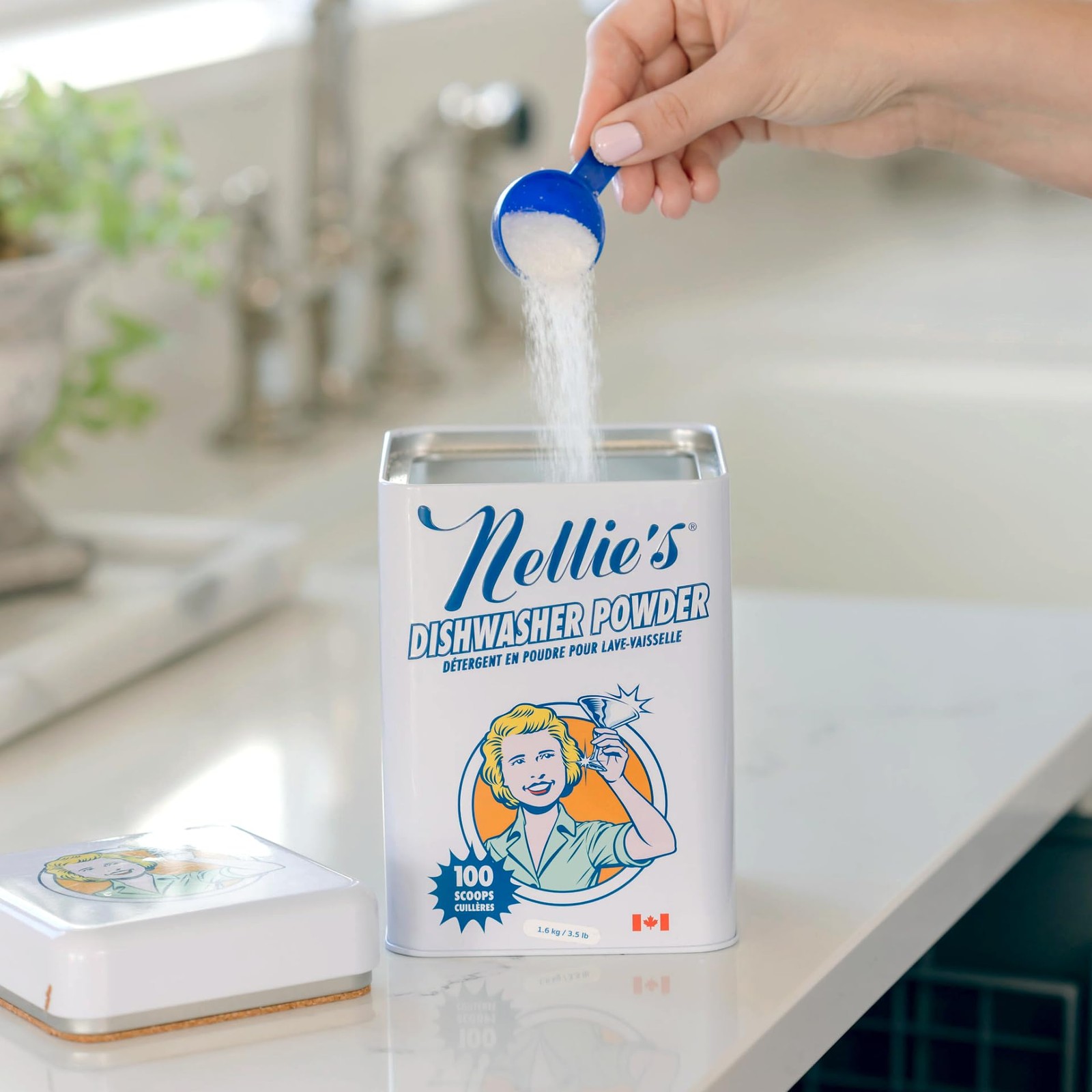 Nellie’s Dishwasher Powder 56.48 Ounce Eco Friendly Grease Removal 100 Scoops
