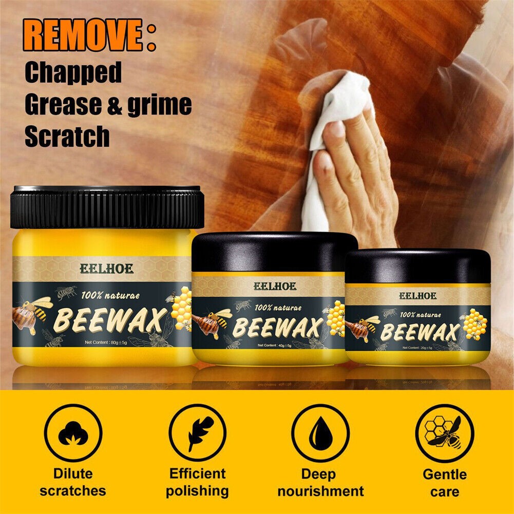 1/4PK Wood Seasoning Beewax Complete Solution Furniture Care Beeswax Nature 80G