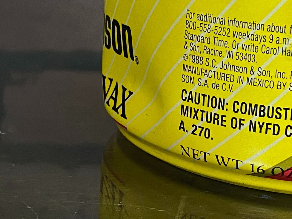 SC Johnson Wood Paste Wax Original Formula 16oz Open/Used