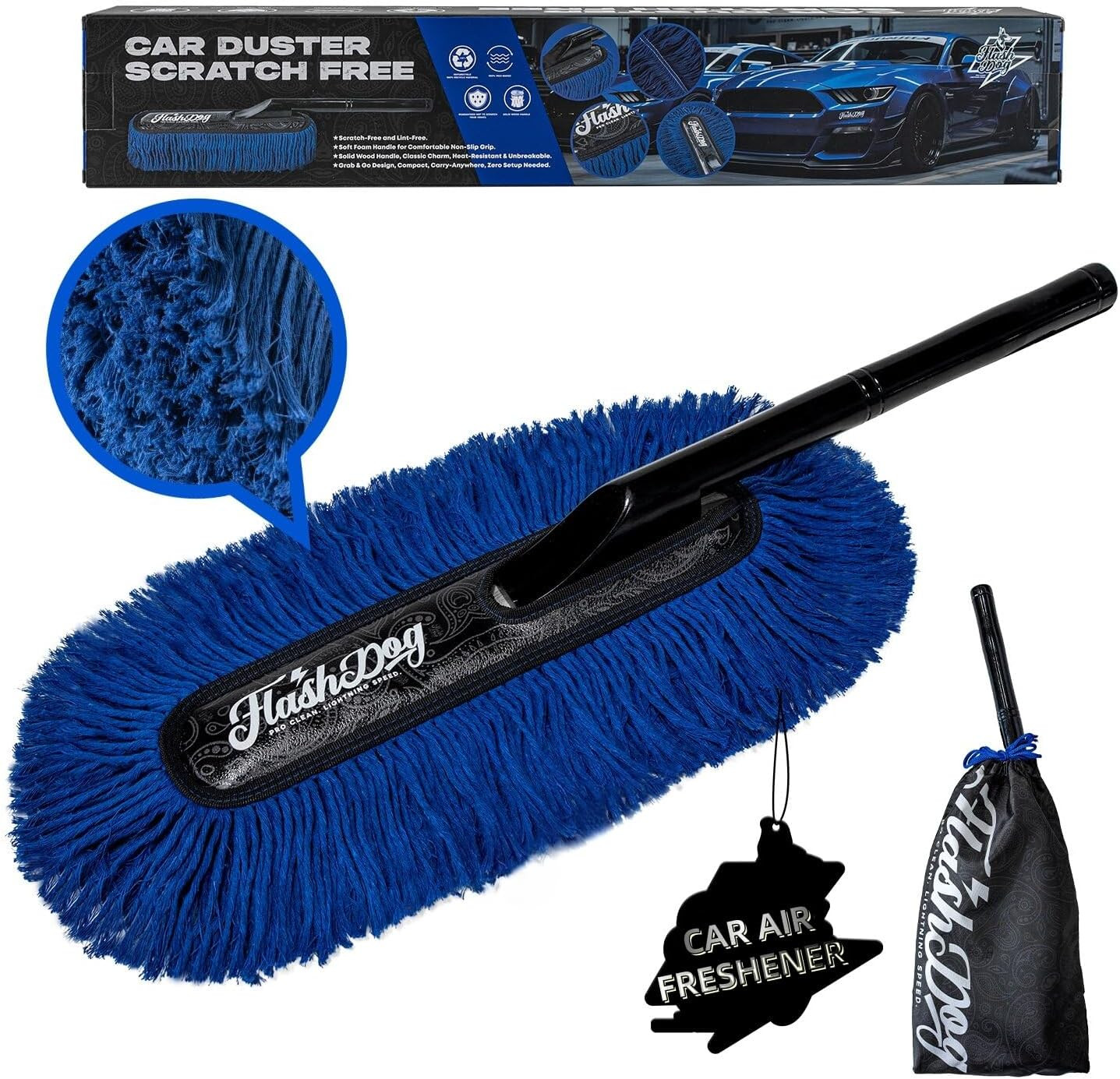 Car Duster Exterior Scratch Free, Waterless Cleaning Brush for Car Truck RV Boat