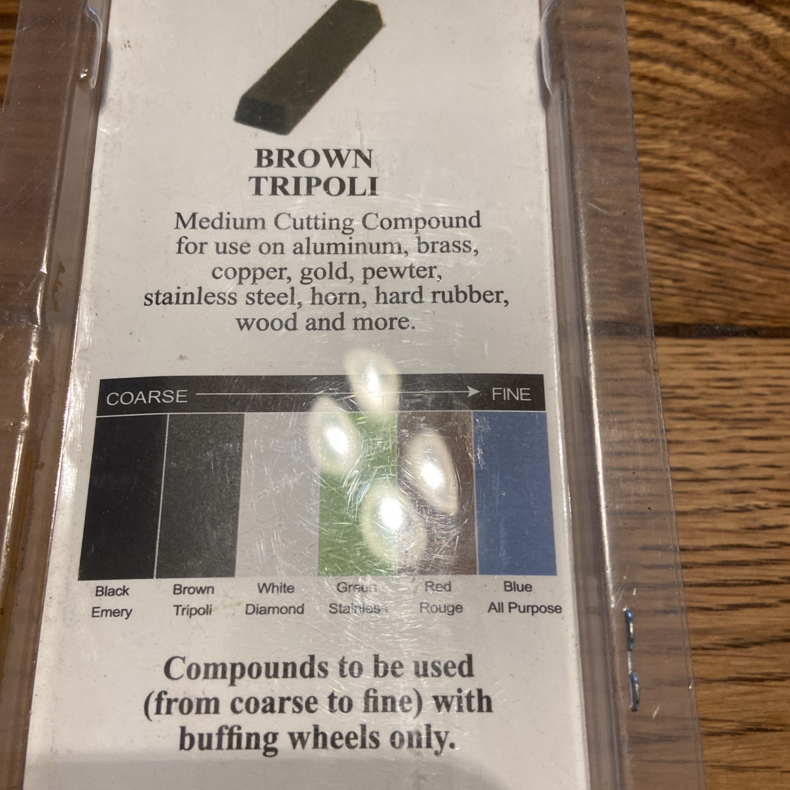 Brown Tripoli Polishing Compound 1 Lb Bar Metal Polishing Removing Scratches