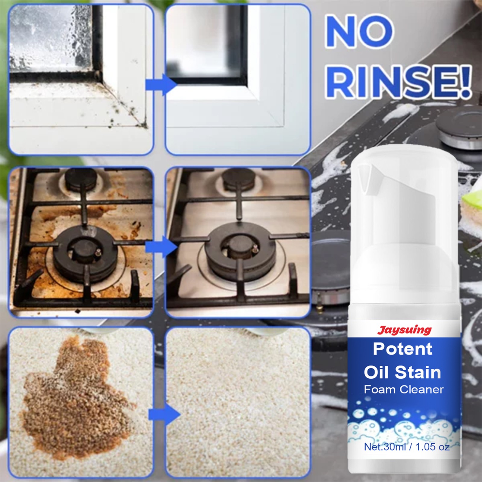 Kitchen Degreaser Spray for Stove Cooktop Range Hood Heavy Duty Cleaner