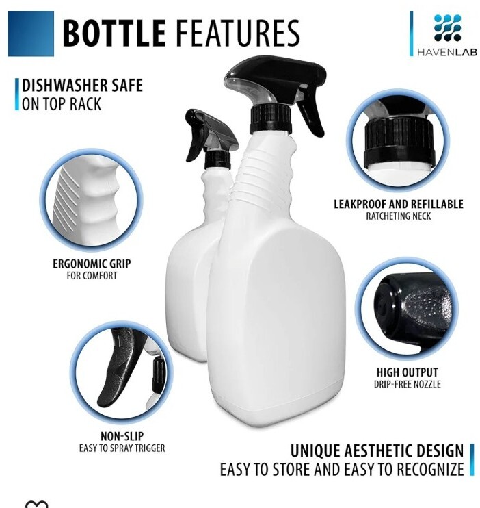 Havenlab 32oz 3pk Empty Spray Bottles