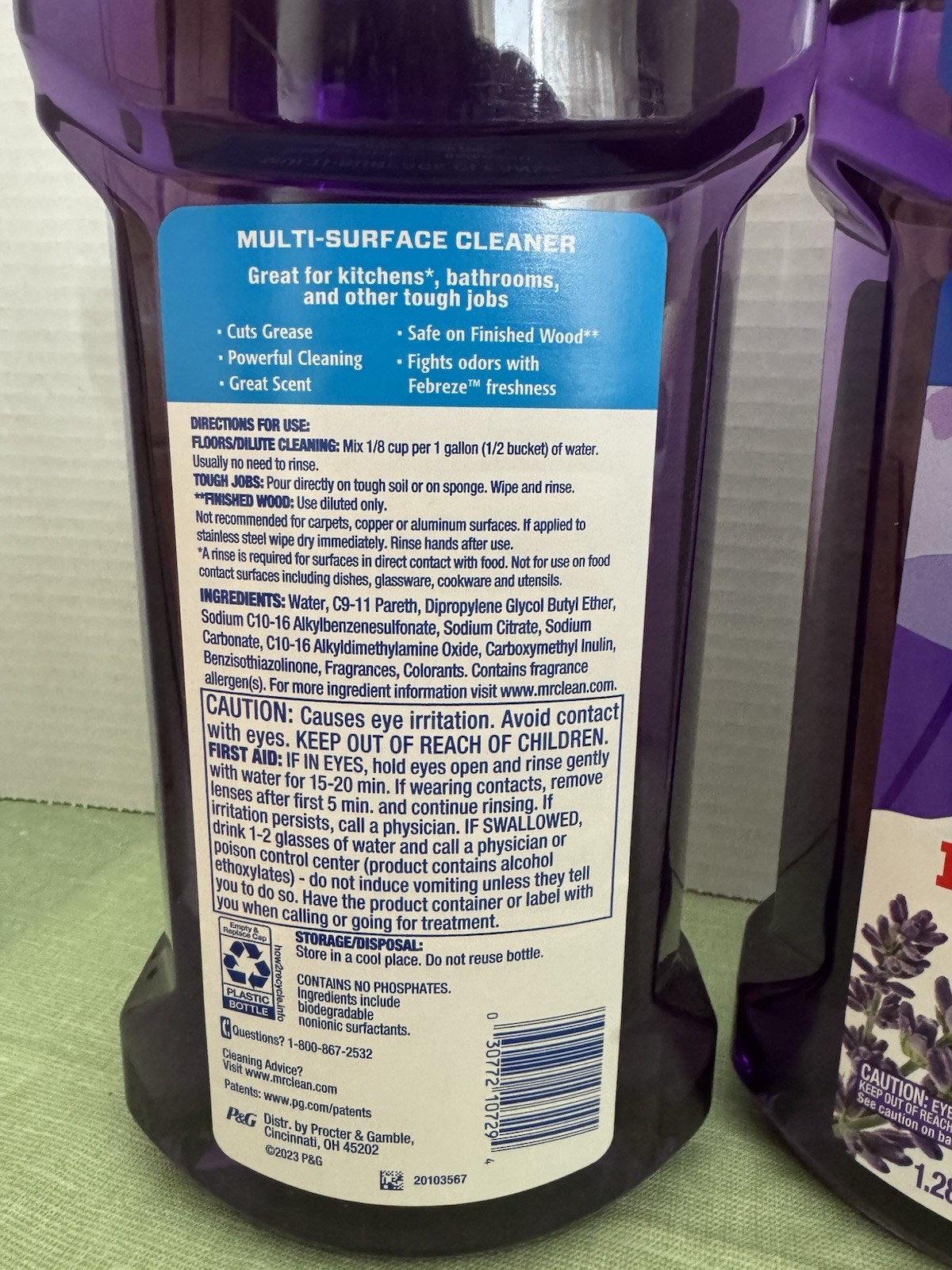 Mr. Clean 2X Concentrated Multi-Surface Cleaner, 41 Oz. 2 Pack Febreze Lavender