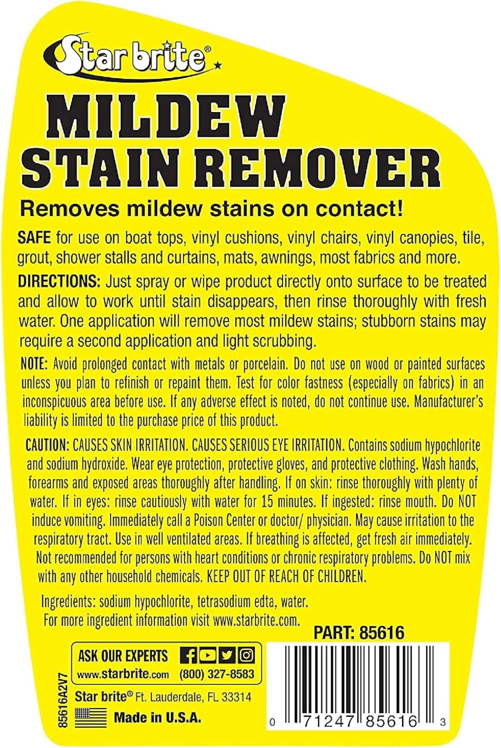 Mold Stain & Mildew Stain Remover – Lifts Dirt & Removes Mildew Stains on Con…