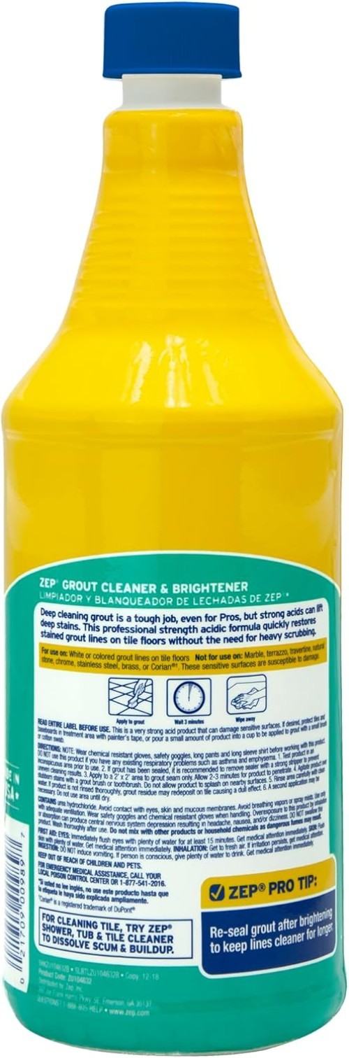 Professional Strength Grout Cleaner & Brightener – 32 Oz for Pristine Tile