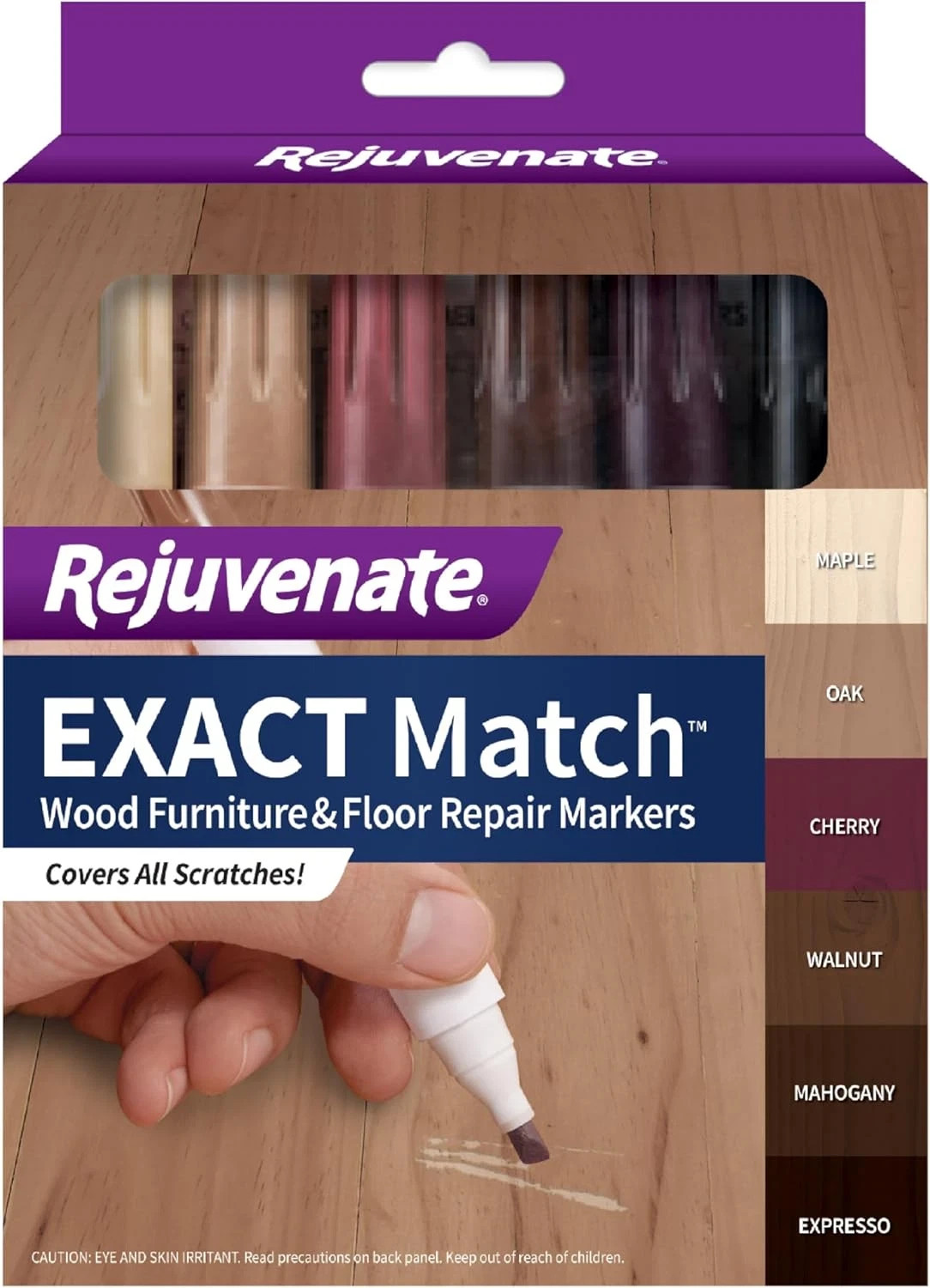 Wood Furniture Floor Repair Markers 6Pc Scratch Remover Touch Up Brown Stain Kit