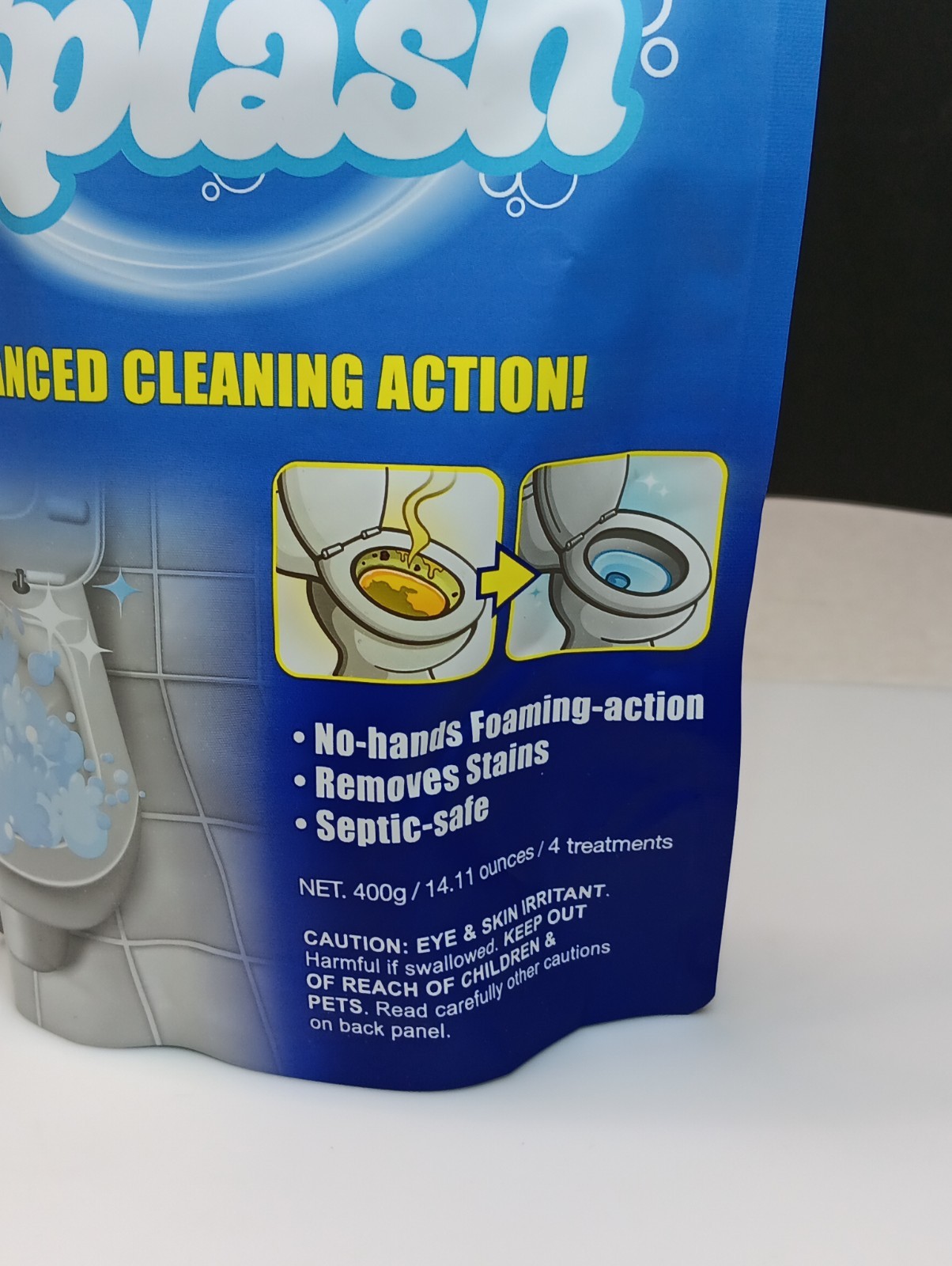 Splash Foaming Advanced Toilet Bowl Cleaner-400g/14.11Oz-4 Treatments-05/2027