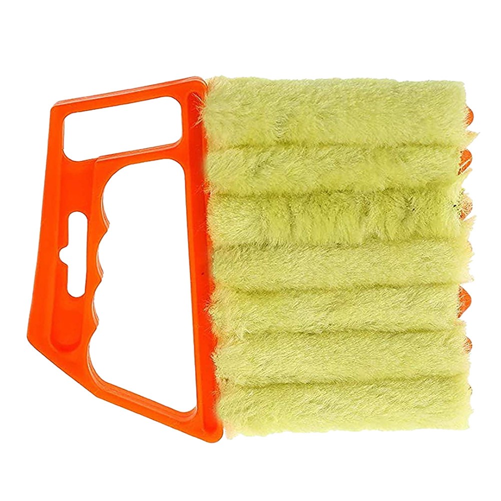 Cleaning Brush Orange 7 Tooth Handheld Pulley Blinds Window Shutter Duster Tool