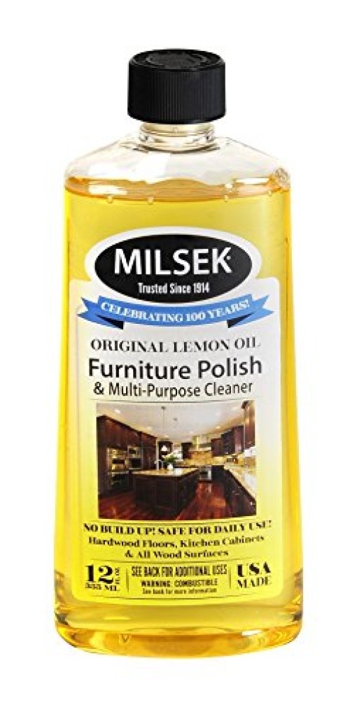 Milsek Furniture Polish and Cleaner with Lemon Oil, 12-Ounce, LM-12