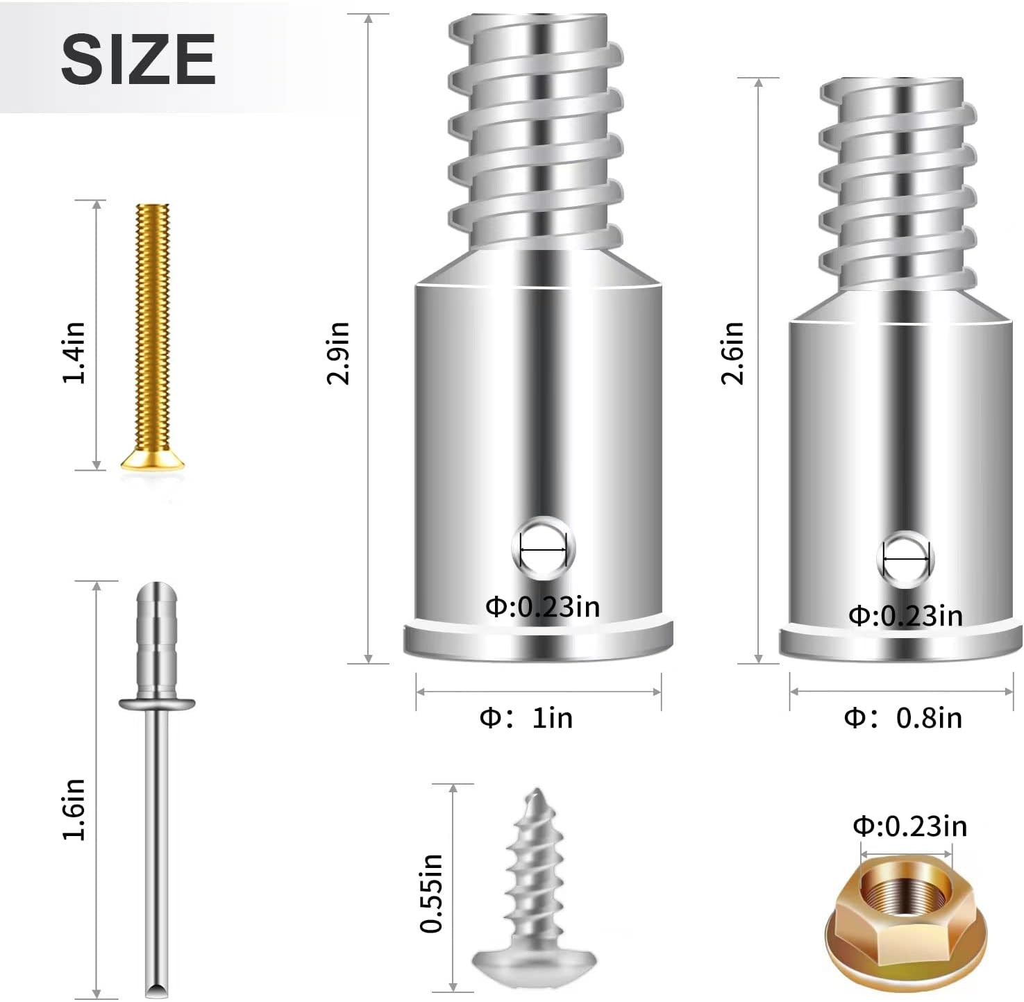 Thread Tip Replacement, Ultra Threaded Tip Repair Kit 1 Inch Extens