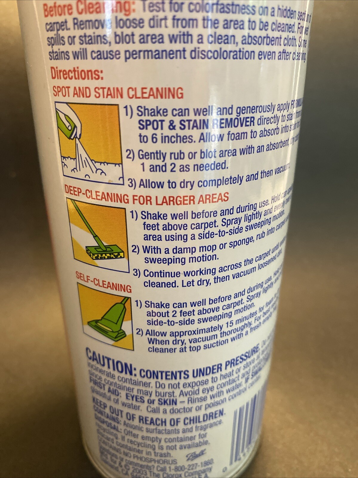 Formula 409 Carpet Cleaner Spray, Aerosol Can, 22 Oz Can Weighs 20 oz.