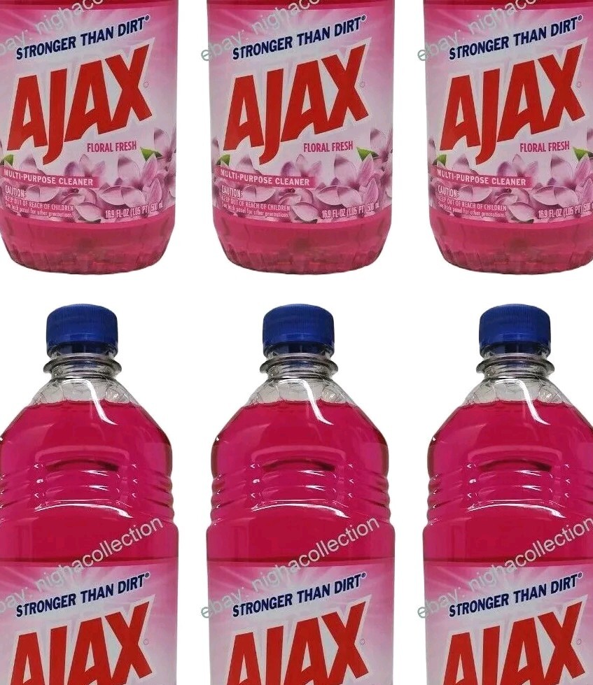 ( LOT 6 Bottles ) Ajax FLORAL FRESH All Purpose Cleaner 16.9 oz Each Bottle