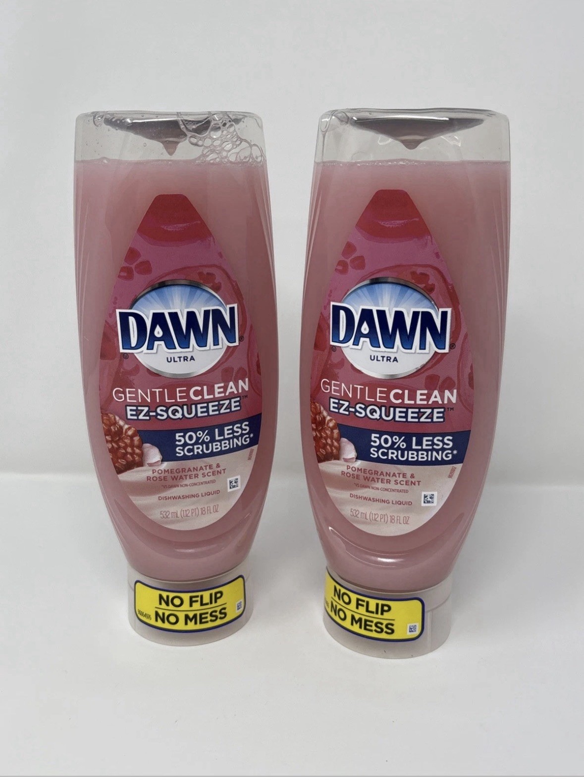 Dawn Clean Ez Squeeze Pomegranate Rose Water Dishwashing Liquid 18 oz 2 New Btls