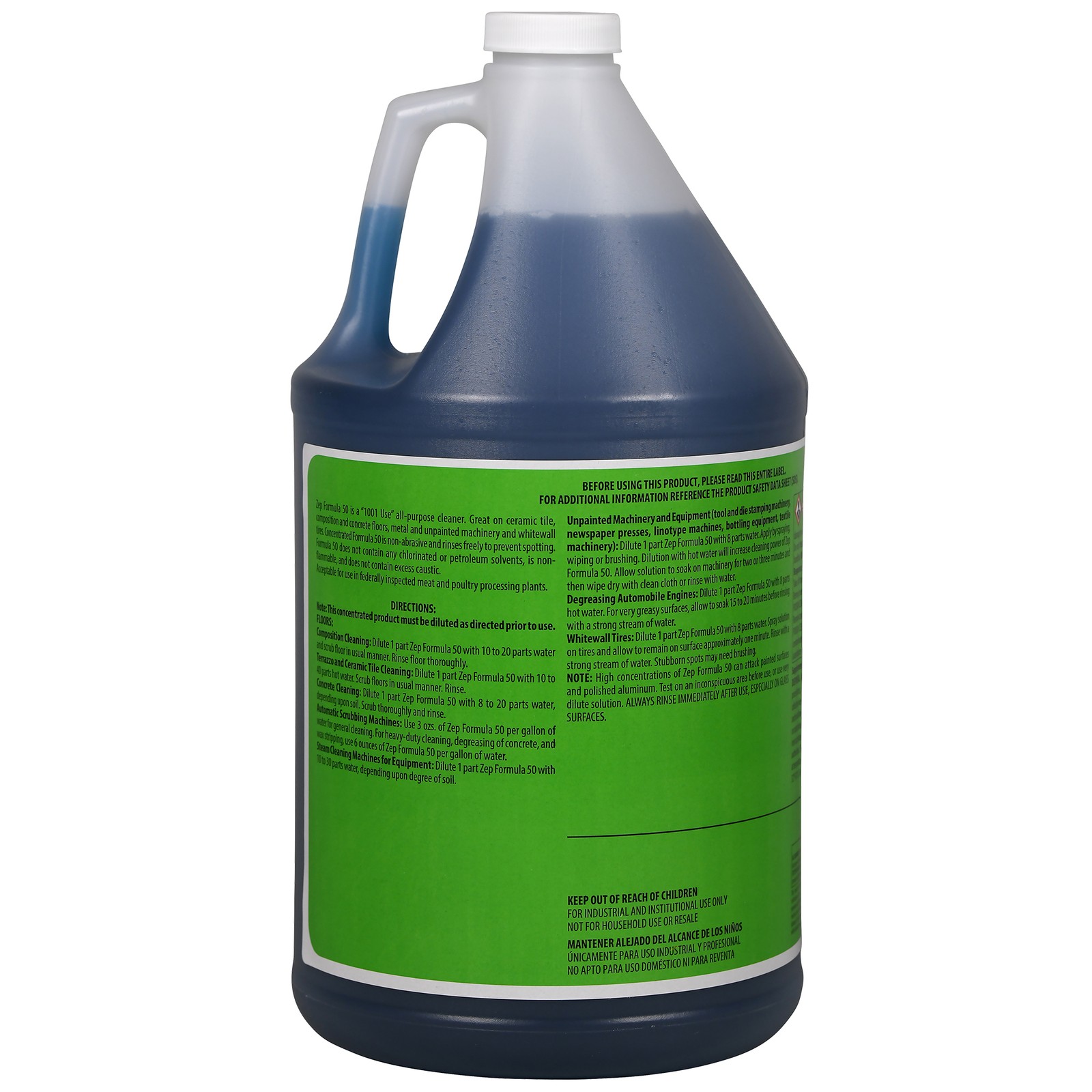 Zep Formula 50 Heavy-Duty Alkaline Cleaner – 1 Gallon (Case of 4) 85924