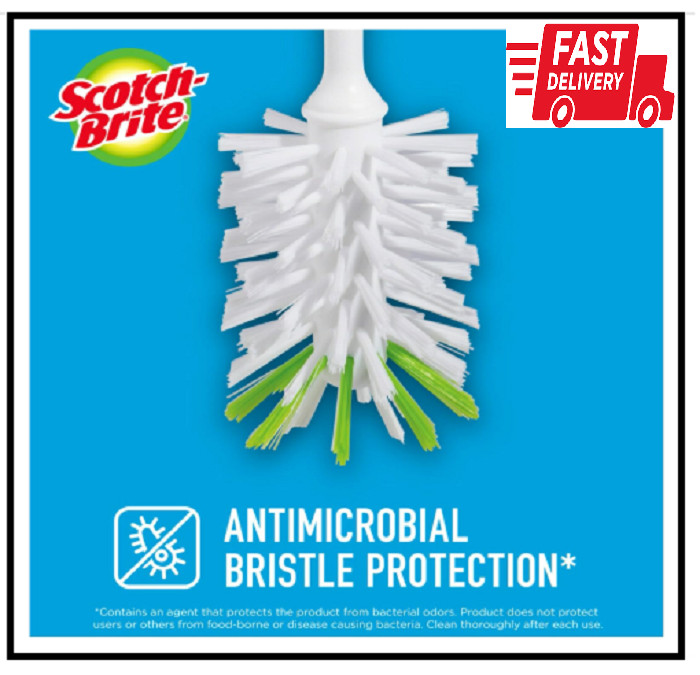 Scotch-Brite Glass and Water Bottle Brush, Long-Lasting Bristles, Safe On Multip