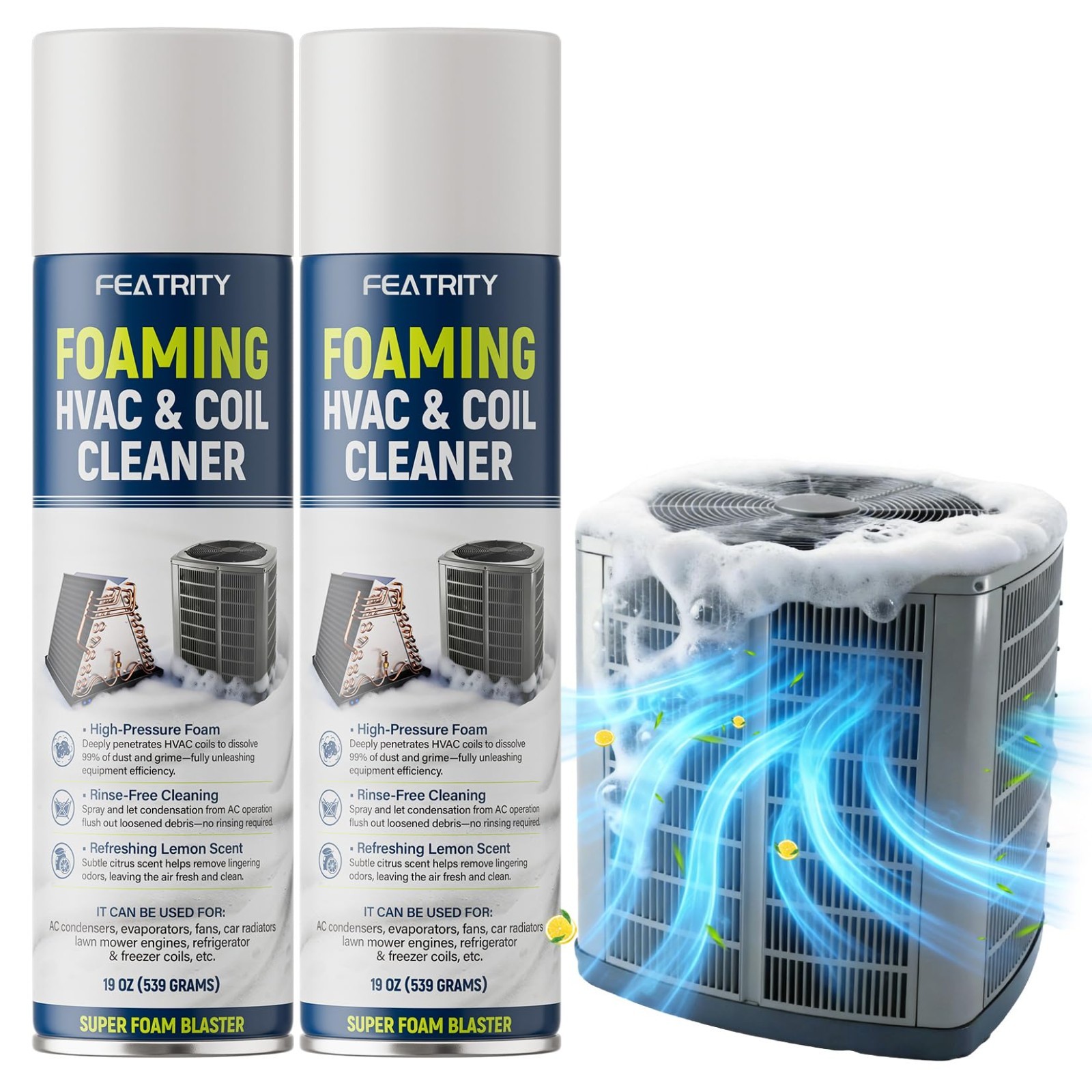 Foaming AC Coil Cleaner Spray – No-Rinse Deep Clean for Evaporator & Condenser C