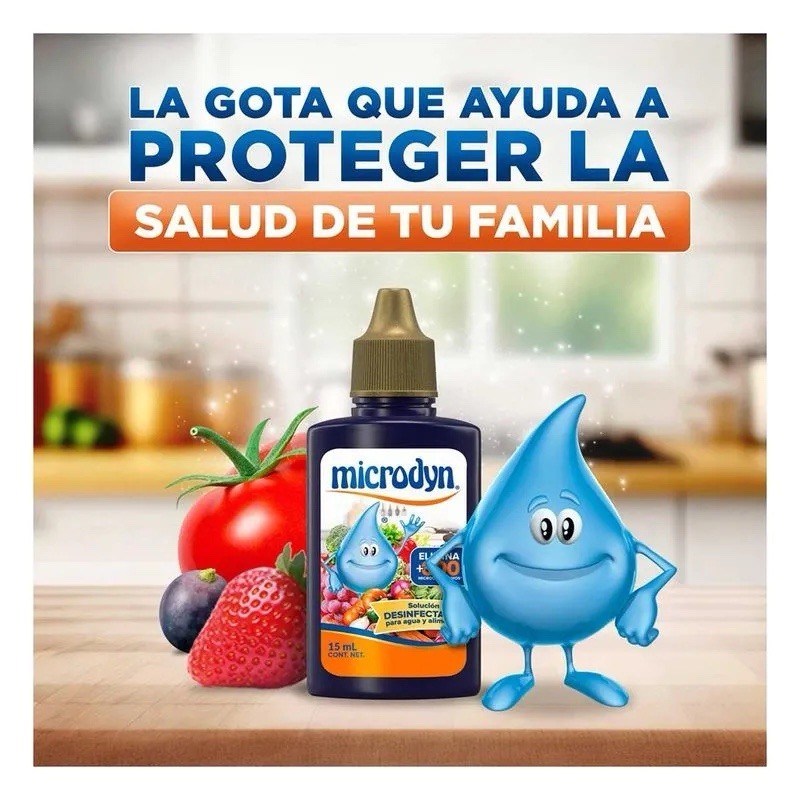 Microdyn Fruit and Vegetable Wash Lavado Vegetal 0.5 Fl Oz (15ml)