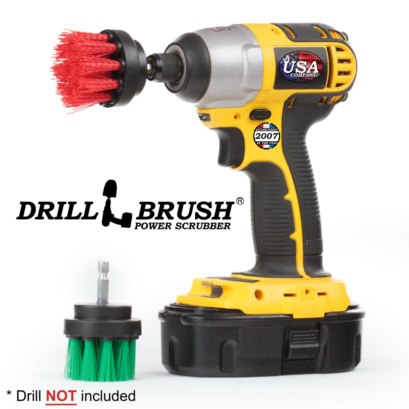 Drill Brush Cordless Drill Power Brushes – Indoor/ Outdoor -Kitchen/ Patio/ Deck
