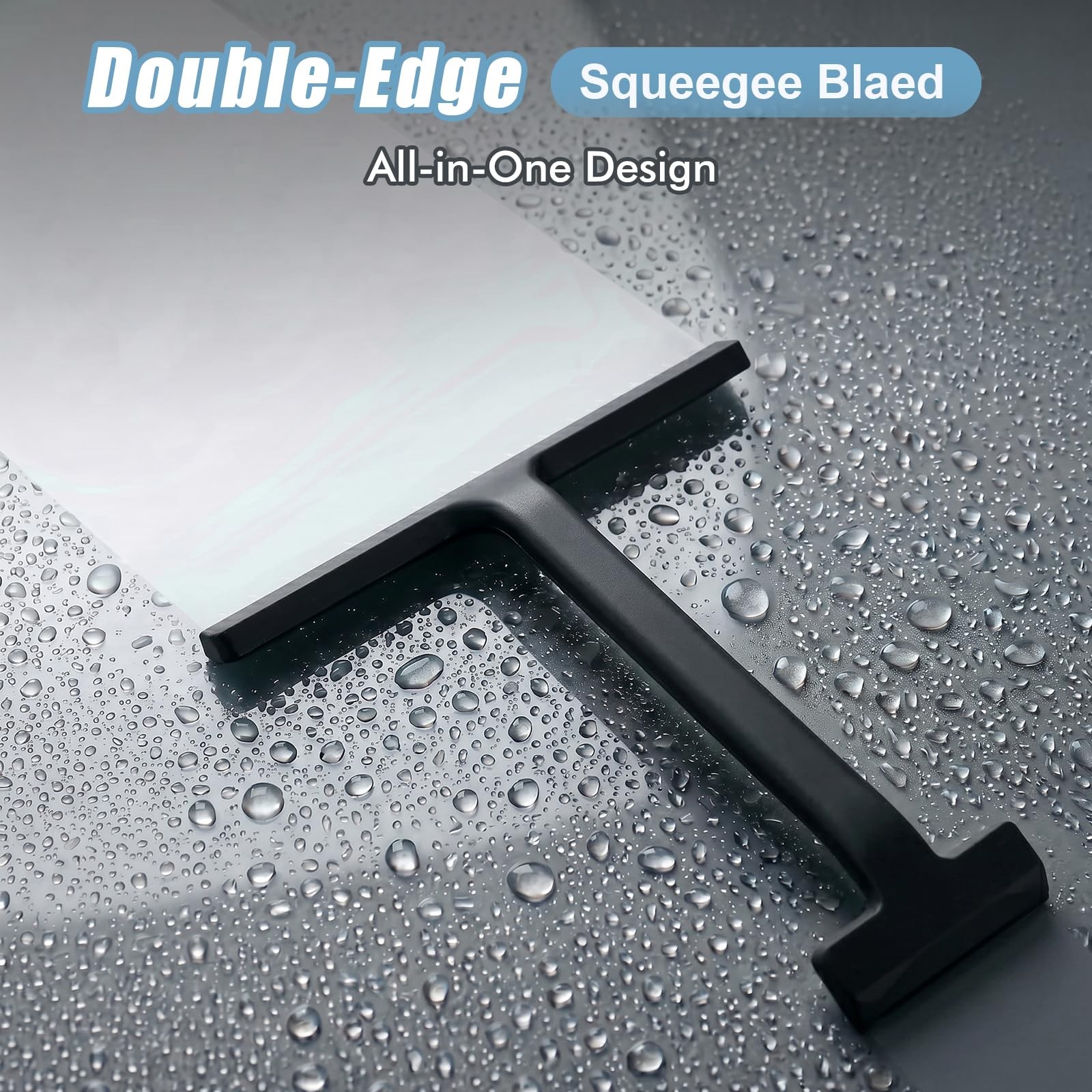 Shower Squeegee for Glass Doors,8.6Inch All-One-Piece Silicone Squeegee for S…