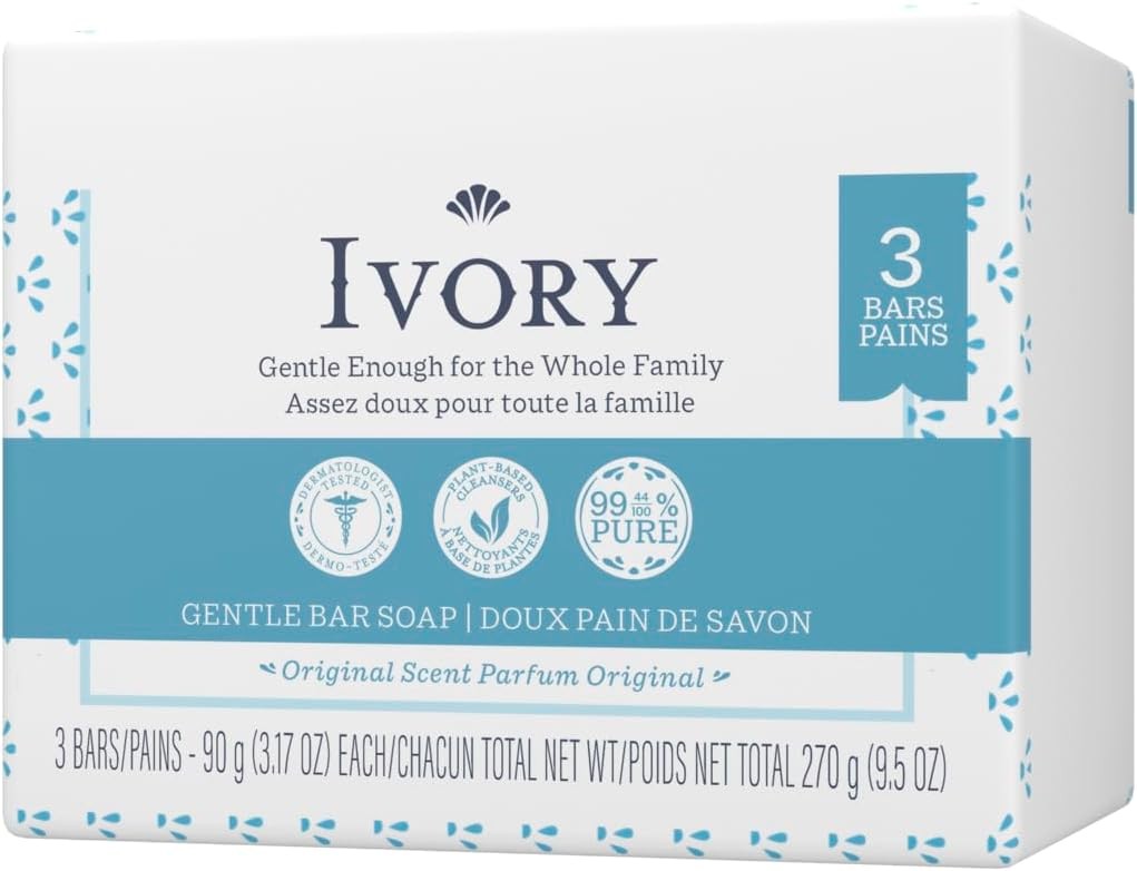 Ivory Soap Personal Bar 3.1 Ounce, Pack of 3
