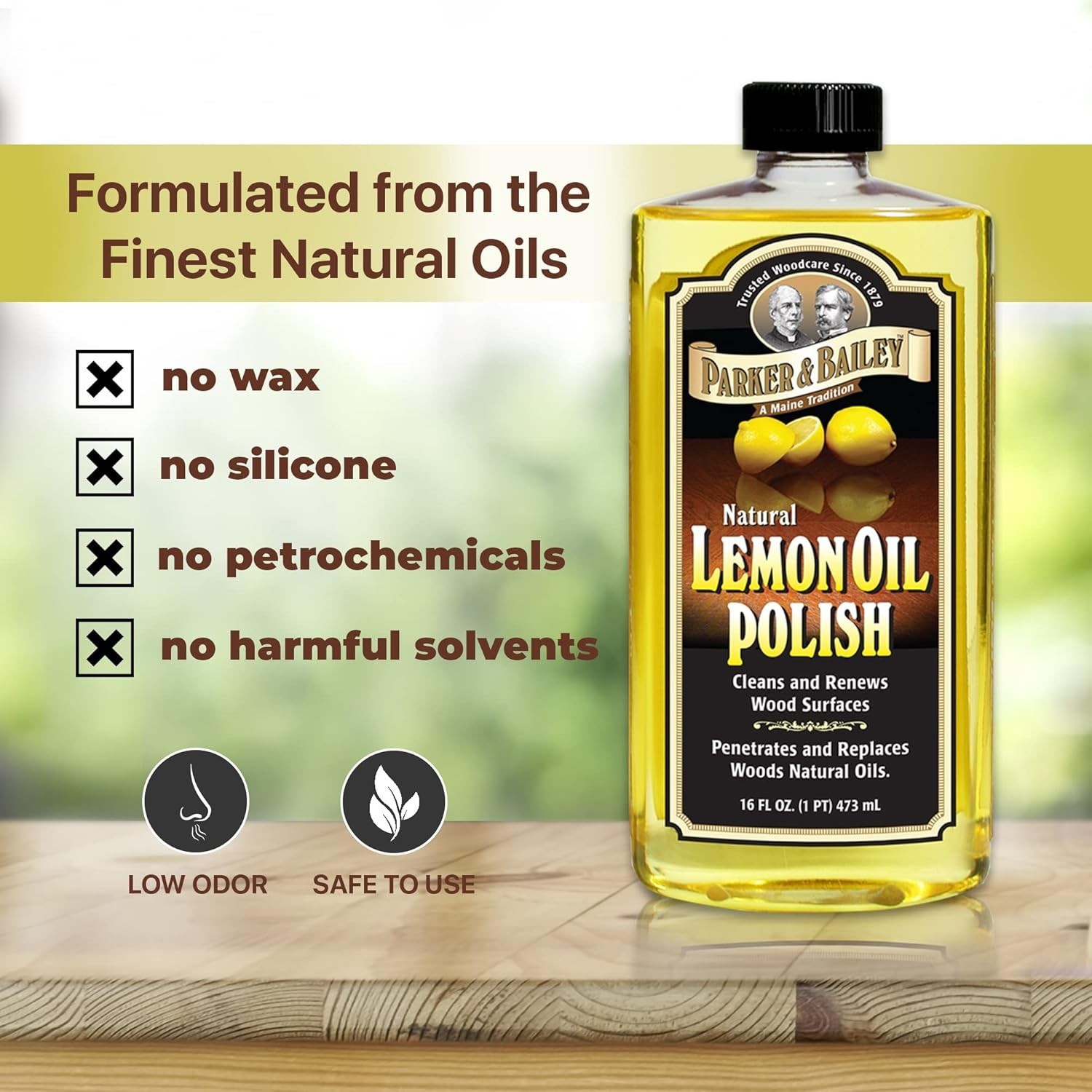 Lemon Oil Polish, Natural Lemon Scented Furniture Cleaner & Wood Table Cleane…