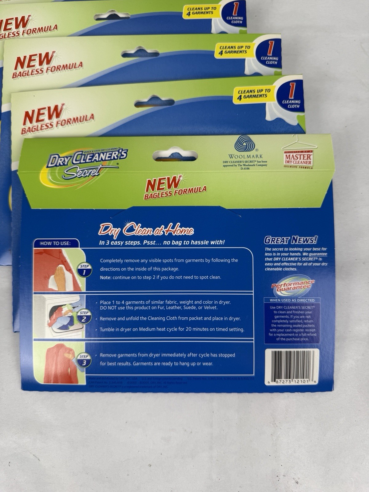 5 pk Woolmark Dry Cleaners Secret – In Home Dry Cleaning – Vintage – New –