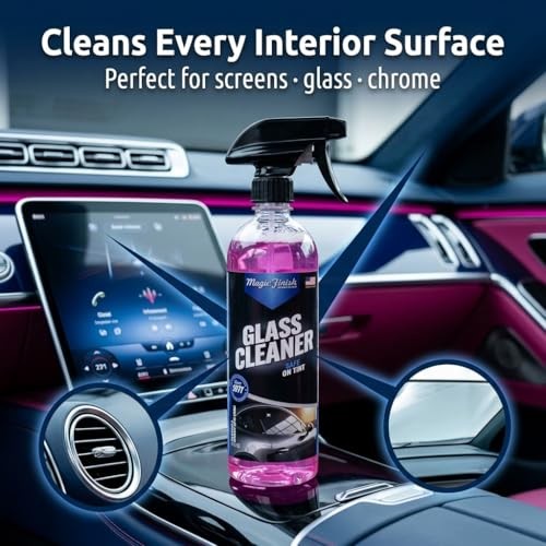 Car Glass Cleaner 1 Gallon – Ammonia-Free Window 128 Fl Oz – Pack of 1
