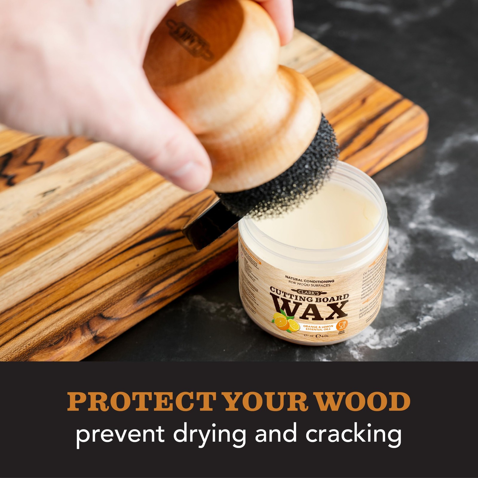 Cutting Board Wax – 2-in-1 Wood Butter & Food Mineral Oil with Beeswax – Butc…