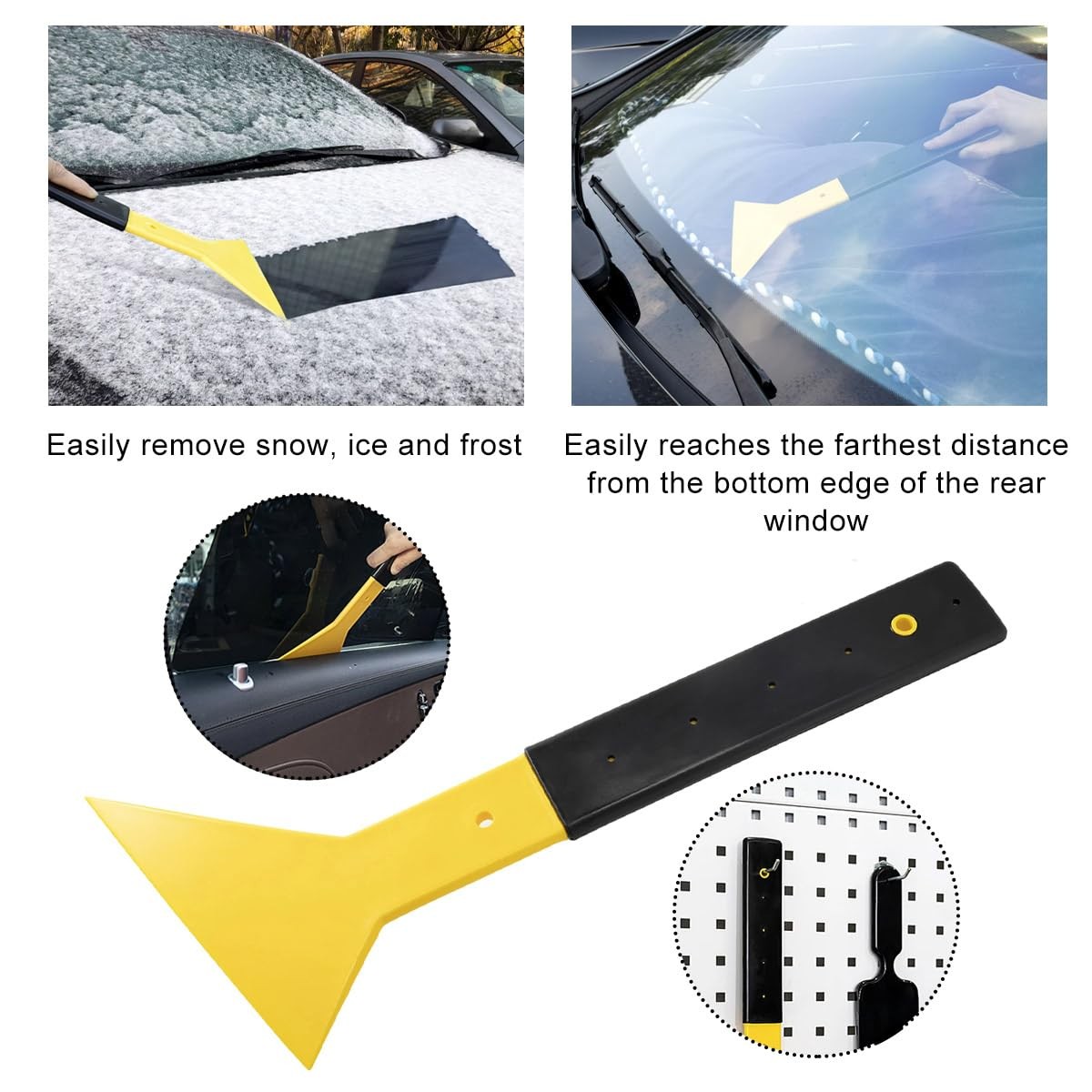 Window Tint Squeegee, Long Handle Triangle Scraper Vinyl Wrapping Tool Film I…
