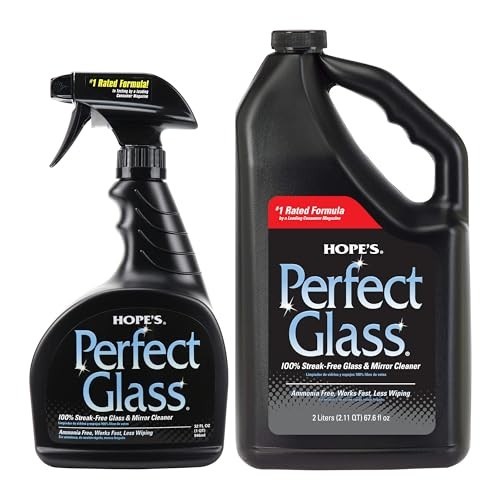 Streak-Free Glass Cleaner Spray & Refill – Ammonia-Free for Windows, Mirrors, Sc