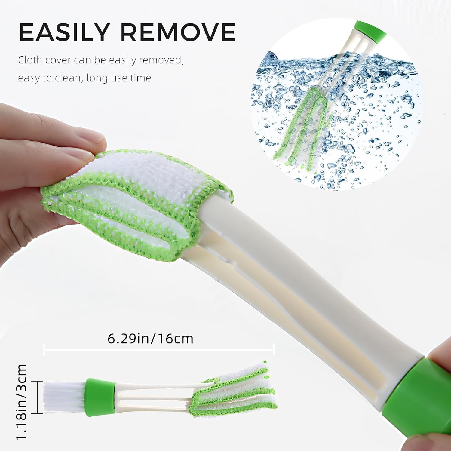 4Pcs Window Venetian Blind Cleaner Duster Tool,Washable 7 Fingers Dusting