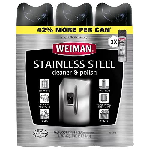 Weiman Stainless Steel Cleaner & Polish (17 Ounce, 3 Count)
