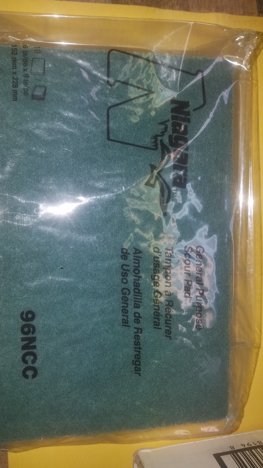 Medium Duty Scouring Pad Green 6” x 9” 10 count per package. Fast shipping.