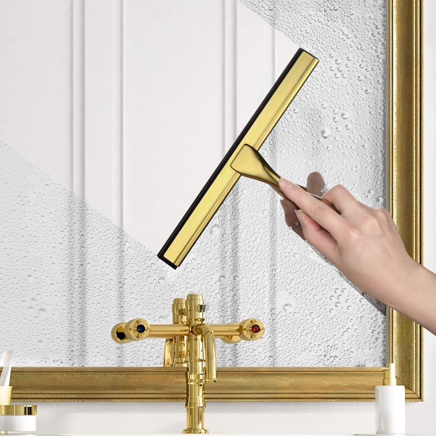 Modern All-Purpose Shower Squeegee with Rubber Blade – 10-Inch Compact Design