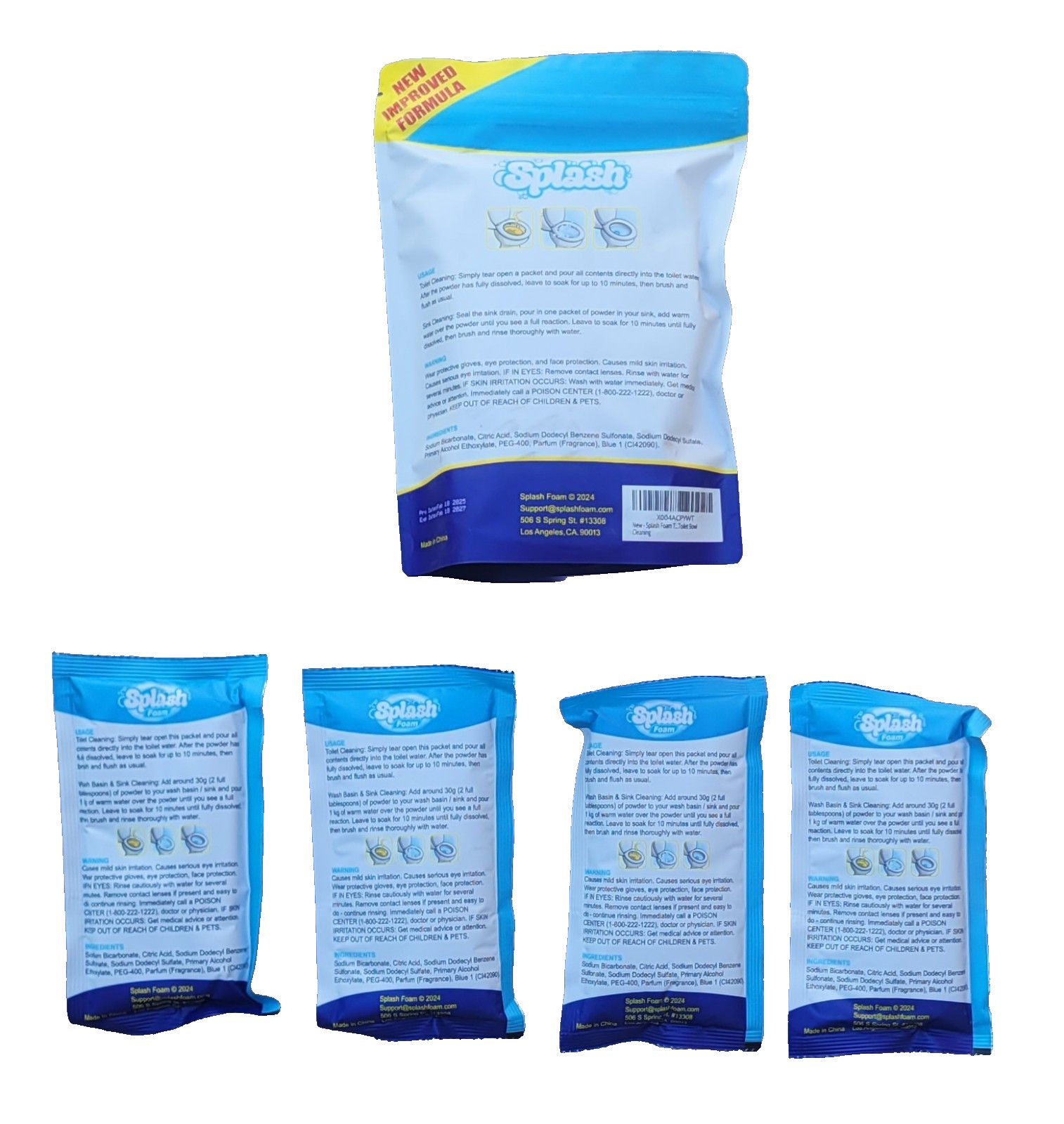 Splash Toilet Cleaner – Self Activating Cleaning Toilet Cleaning, 4 Treatments