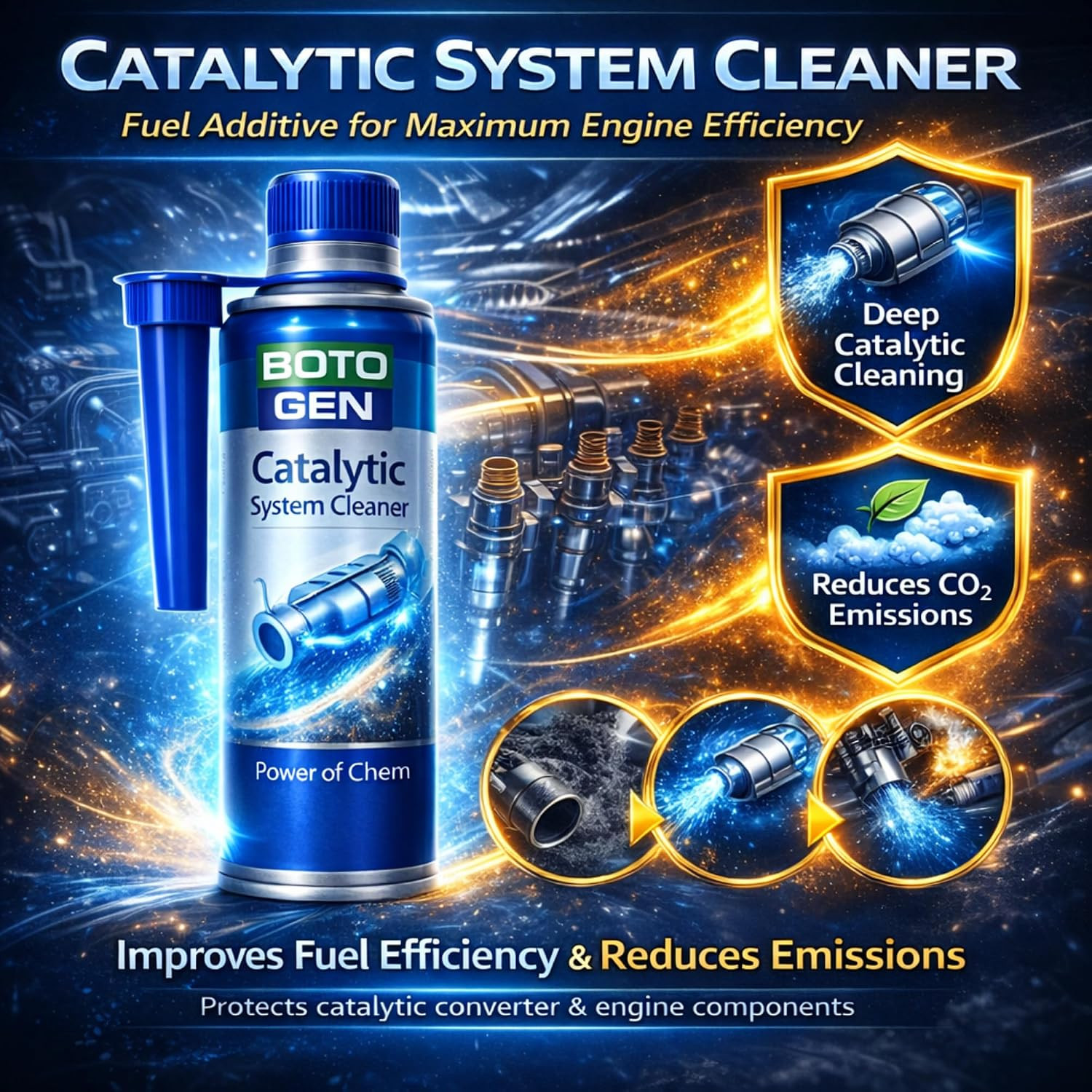 Catalytic System Cleaner, Special Active Solvent with high-tech additive Combina