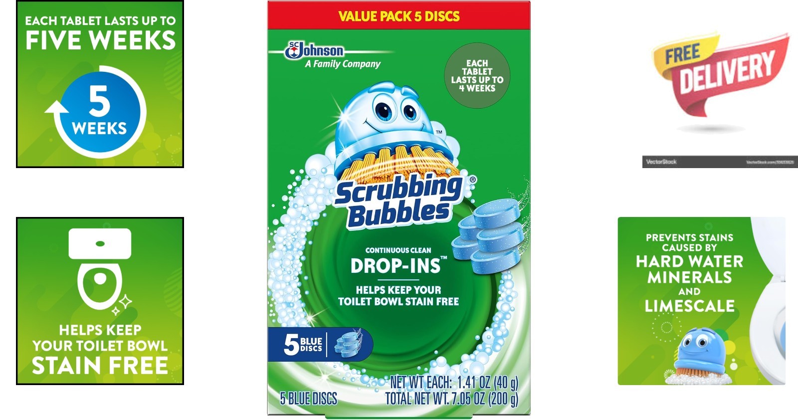 Long-Lasting Toilet Bowl Cleaner Tablets – Automatic Clean for Up to 4 Weeks