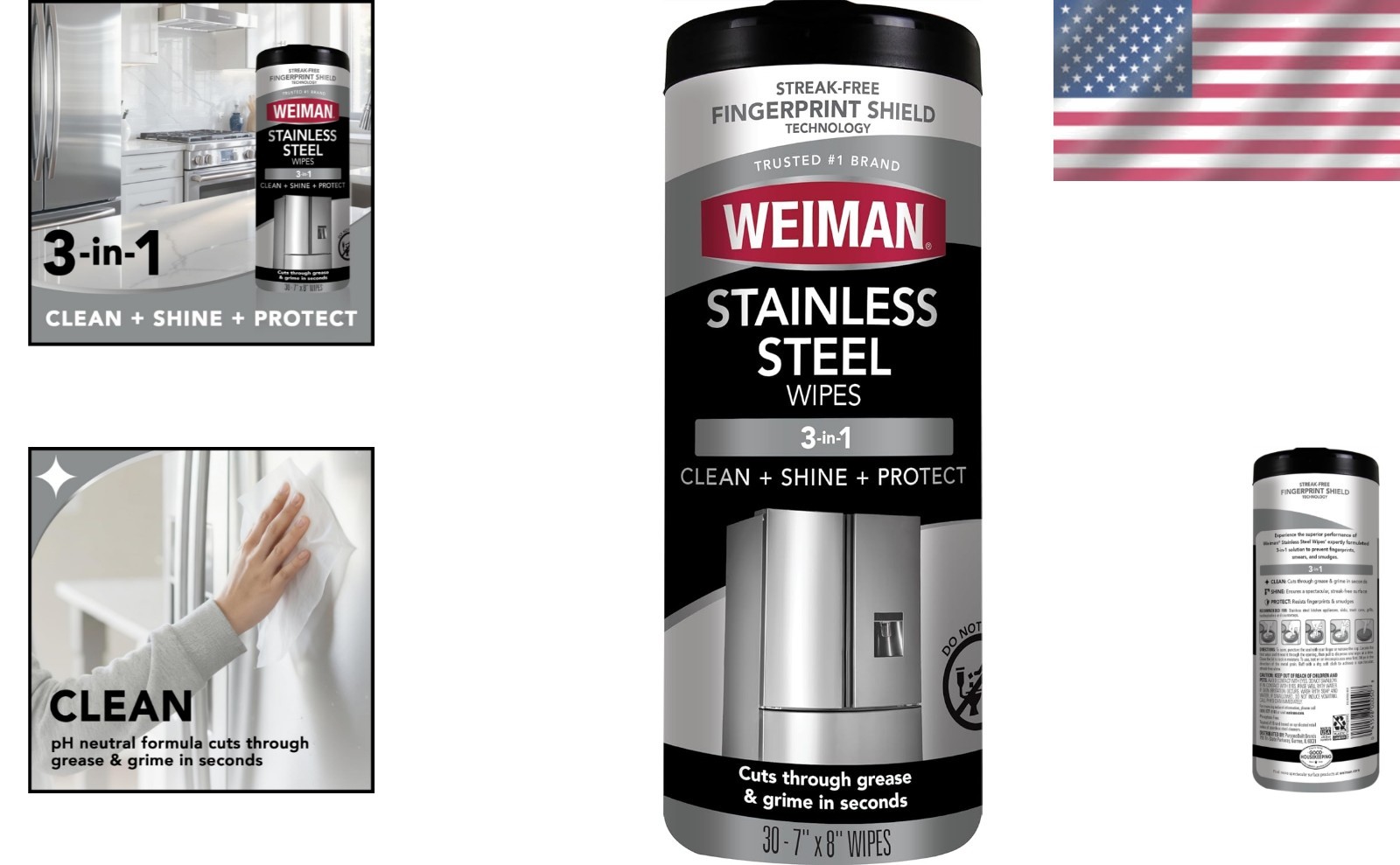 30 Count Stainless Steel Polishing Wipes – Removes Grease, Residue & Water Spots