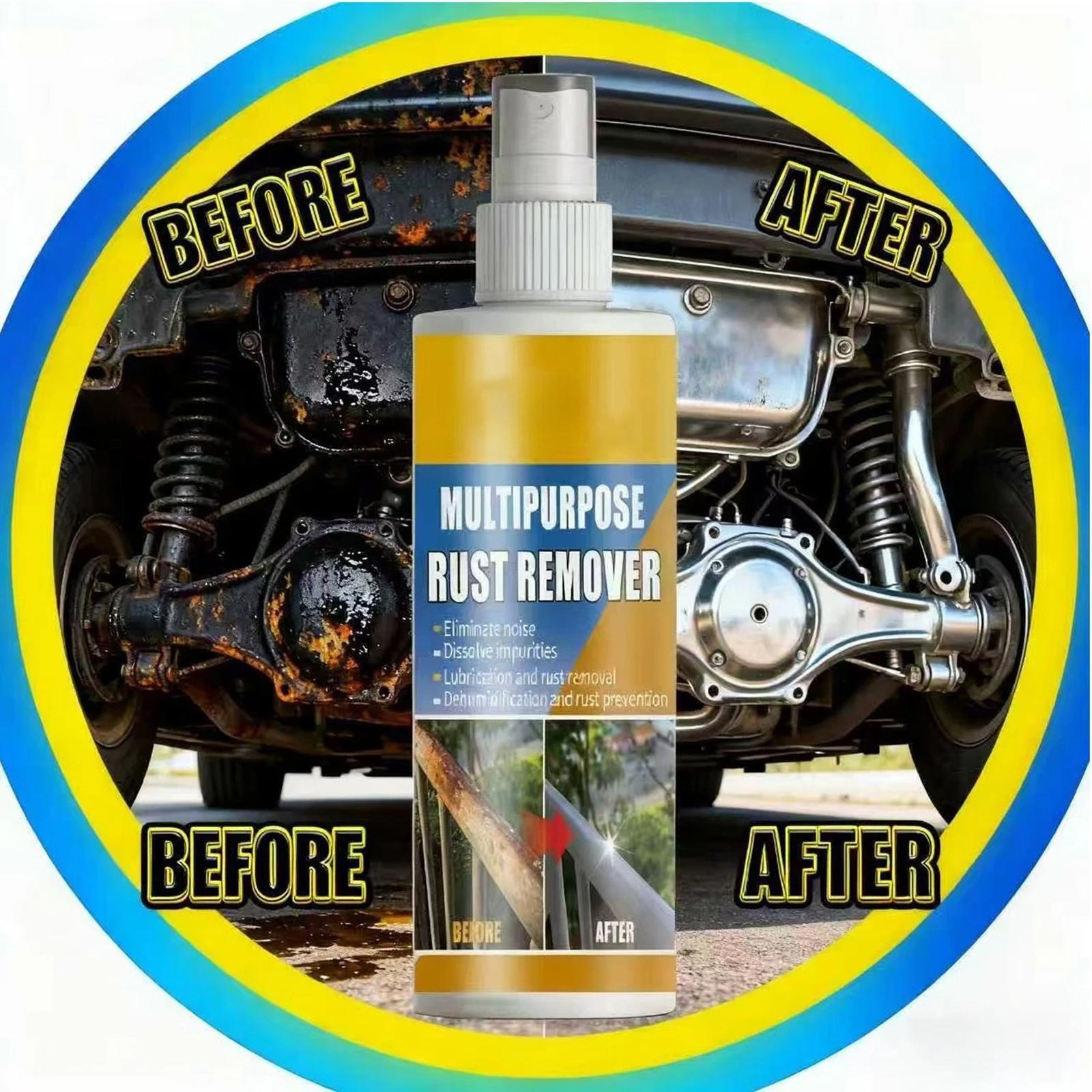Rust Remover 100ml Fast Acting Powerful with Cleaning Towel Rust Removal Spray