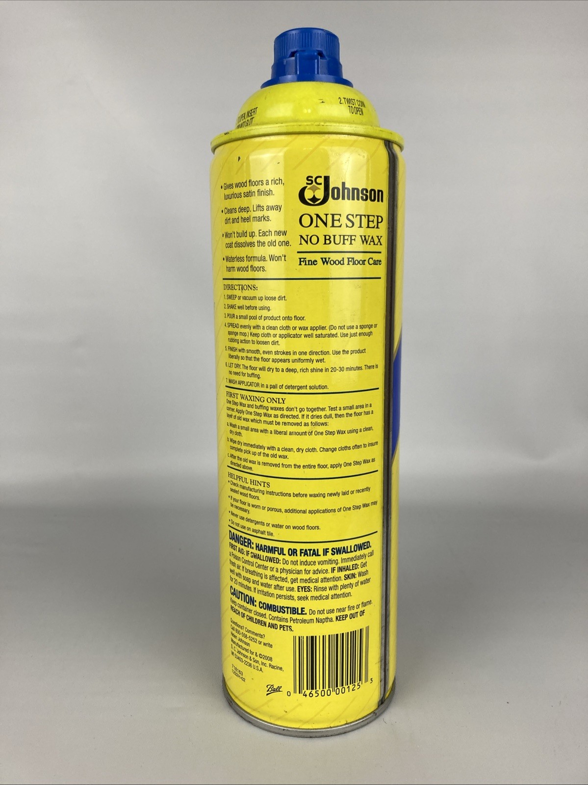 SC Johnson One Step No Buff Wax Fine Wood Floor Care 22 Fl Oz Can (70% + Full)