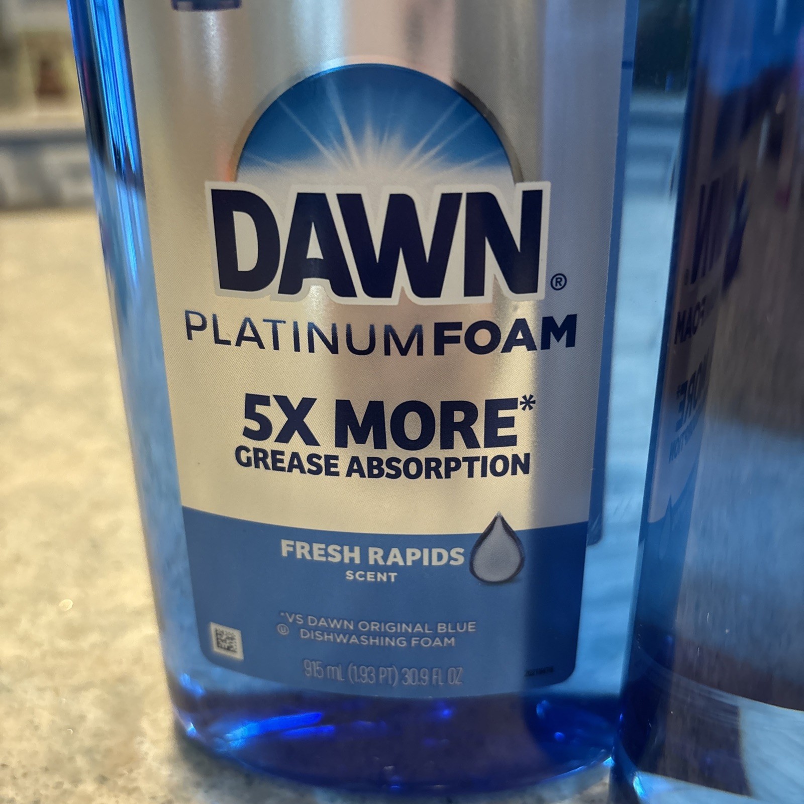 Dawn Platinum Foam Dishwashing Foam Refills Fresh Rapids 30.9oz 2 Pack
