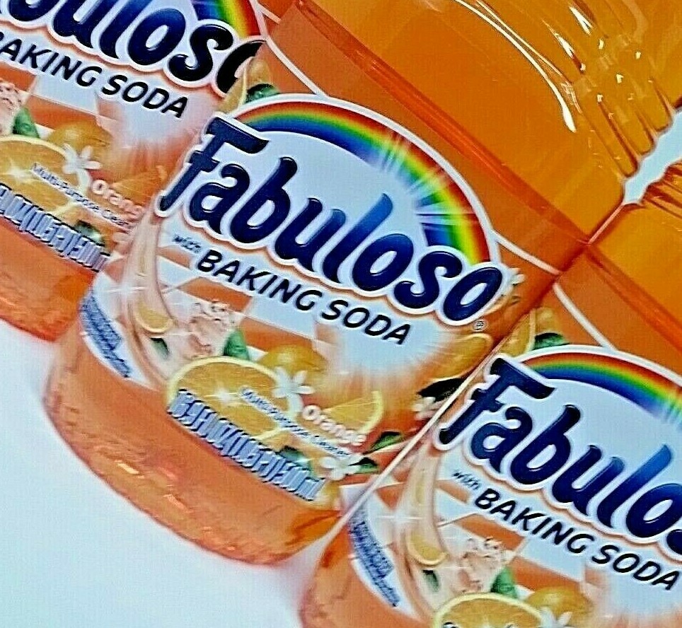 3 Bottles x Fabuloso ORANGE w/ BAKING SODA All Purpose Cleaner 16.9 oz Ea Bottle