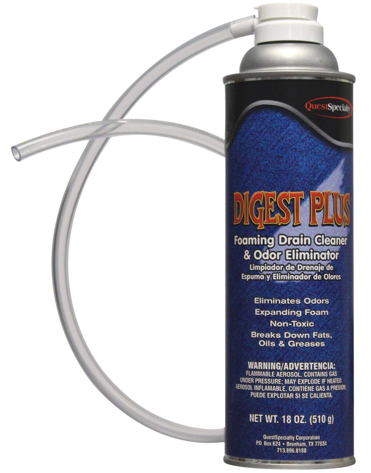 Quest Specialty DIGEST PLUS Foaming Drain Cleaner and Odor Eliminator, 1 count